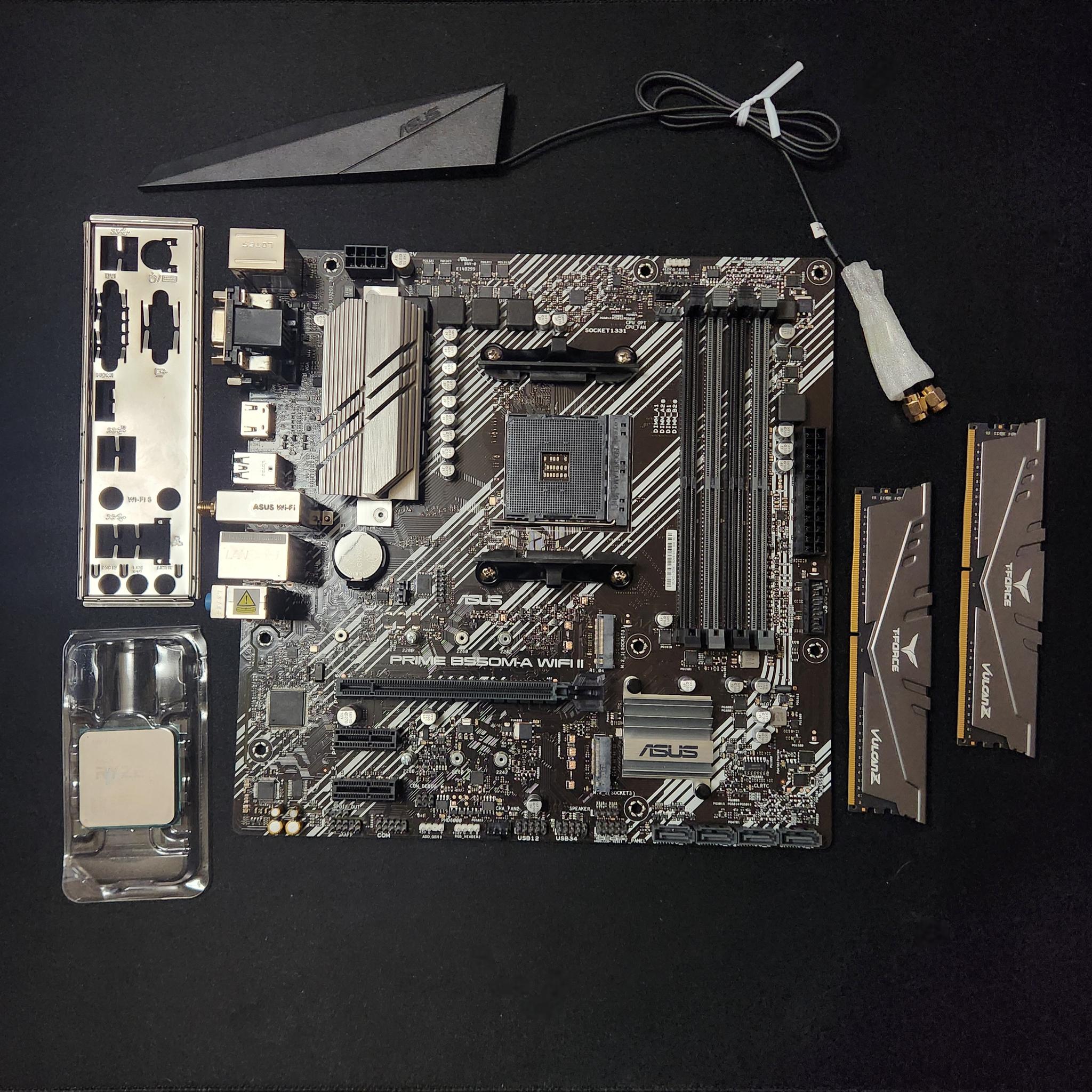 Ryzen 5 5500 | Asus B550M-A WIFI | T-Force Vulcan-Z 16gb DDR4 3200