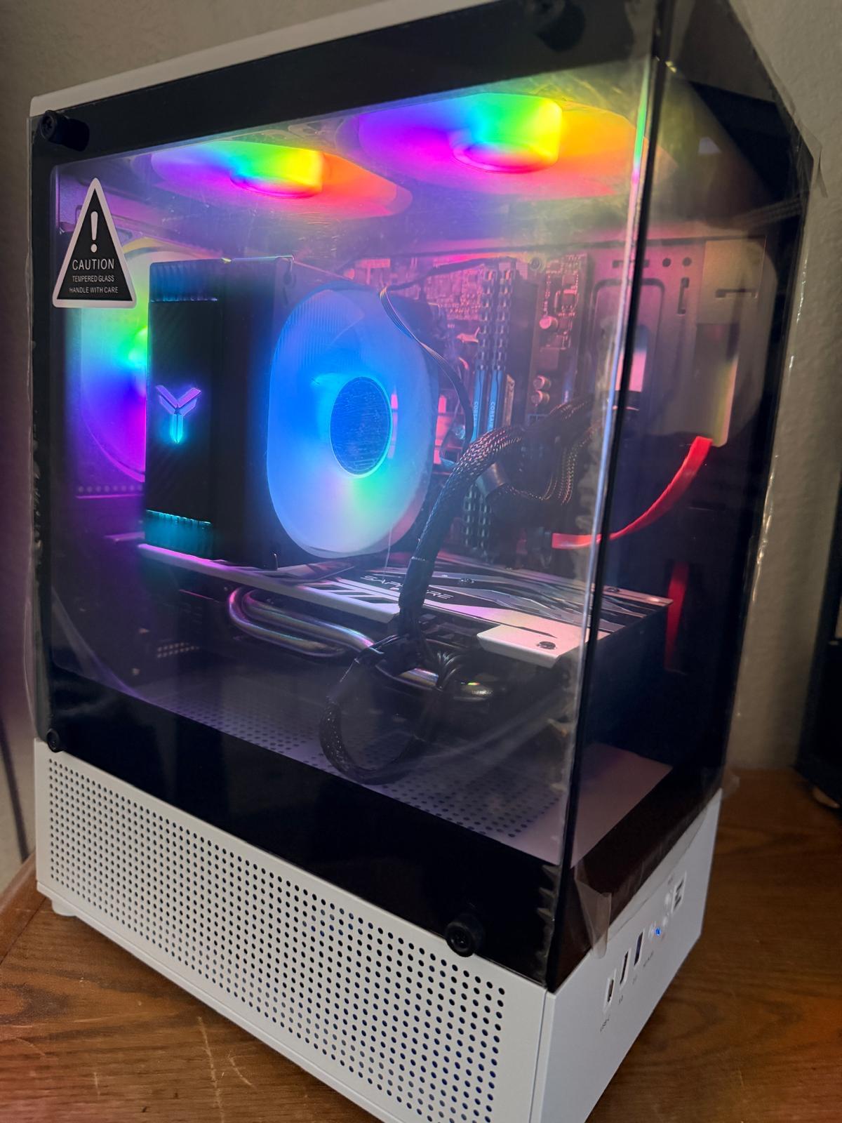 Gaming PC Ryzen 5 1600 RX 570 8GB 16GB RAM 500GB NVMe SSD + 1TB HDD RGB Win11
