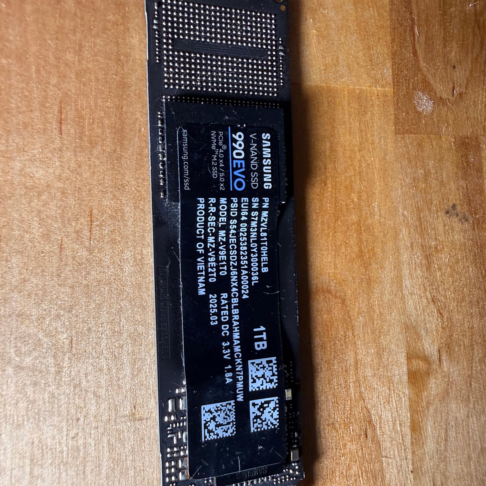 Samsung 990 EVO 1TB | like new! Gamer NVME SSD Drive