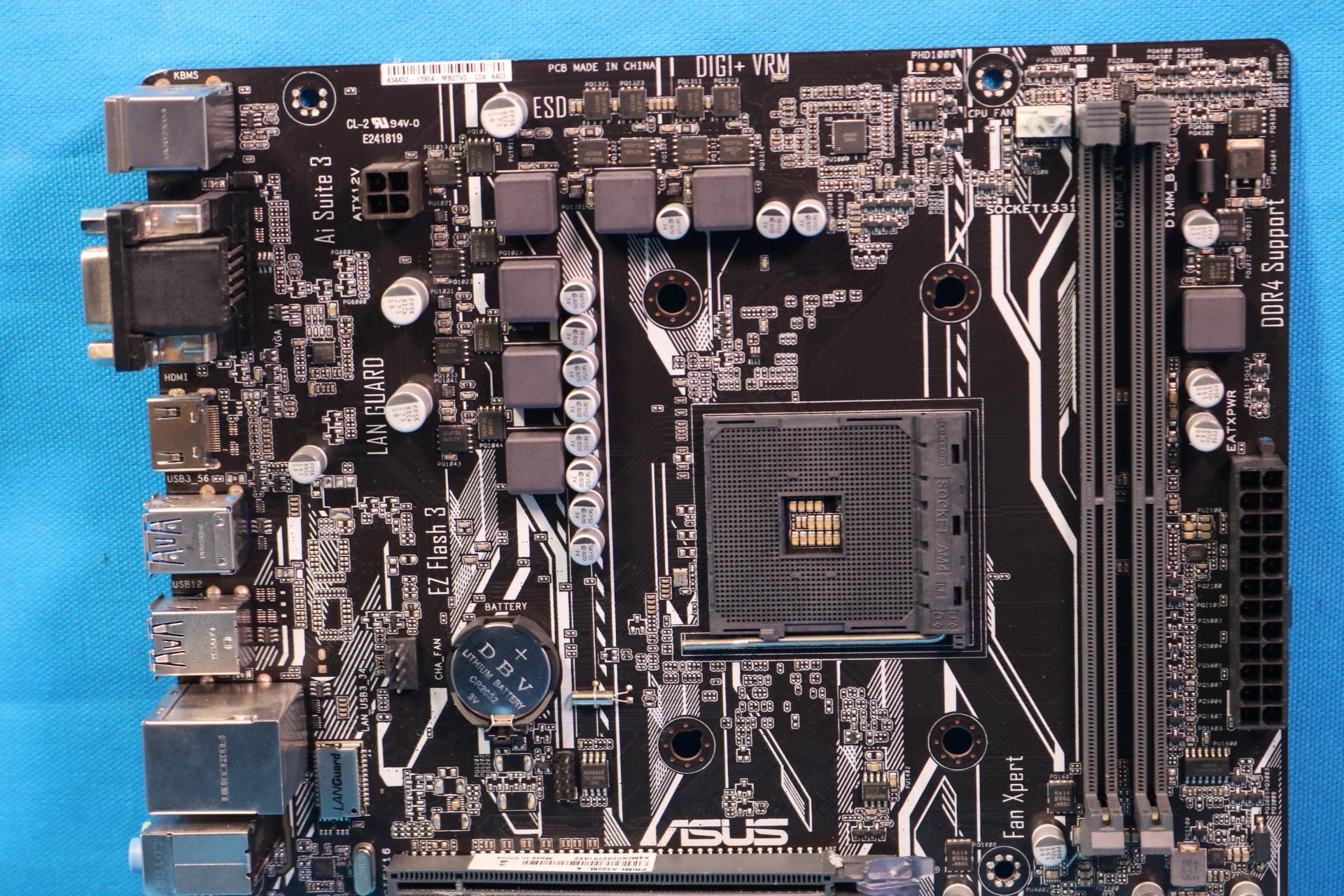 ASUS PRIME A320M-K AMD Socket AM4 DDR4 MicroATX Motherboard No I/O Shield - 4201332169