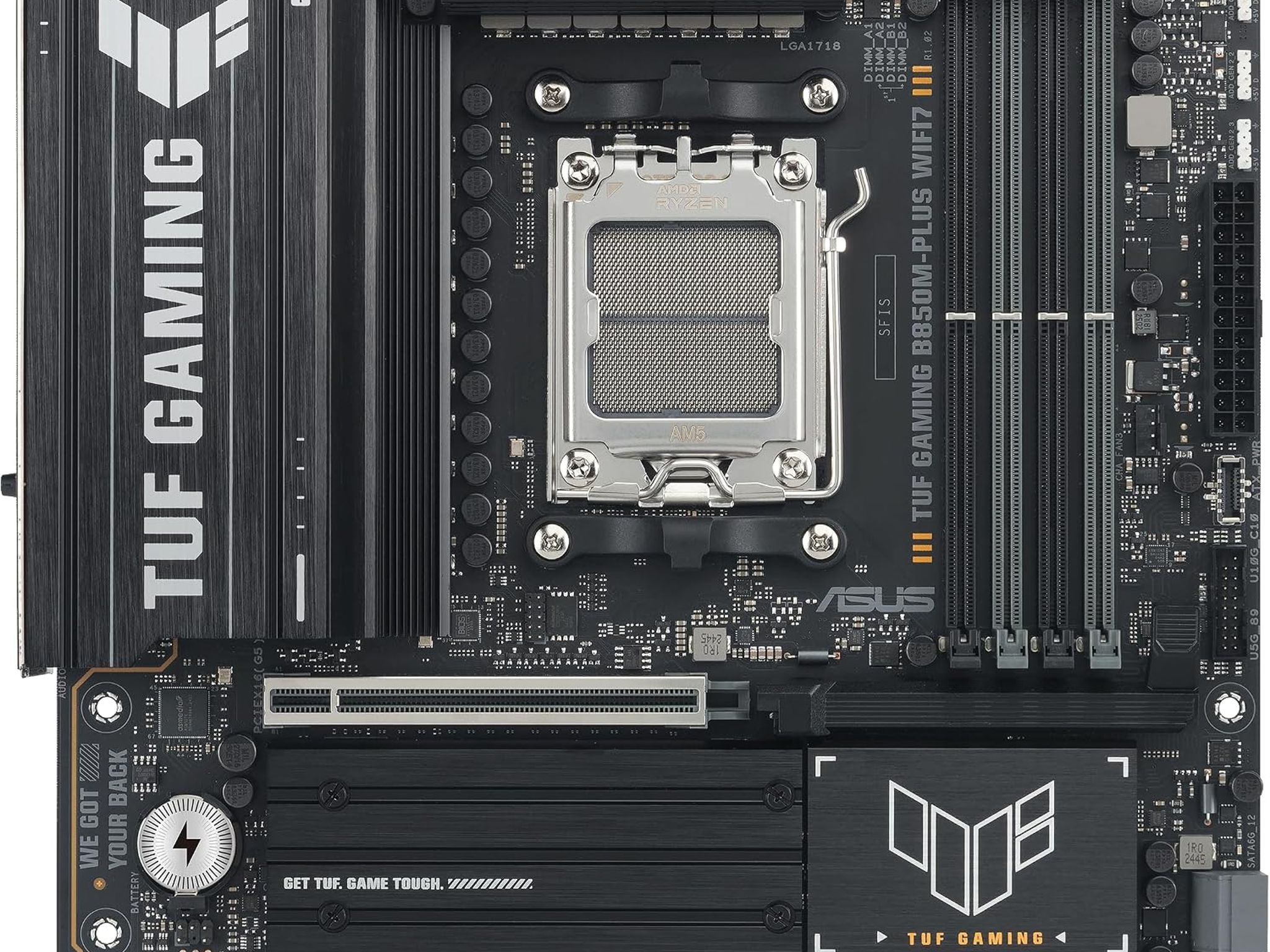 ASUS TUF GAMING B850M-PLUS WIFI7 AMD B850 AM5 DDR5 MicroATX Desktop Motherboard