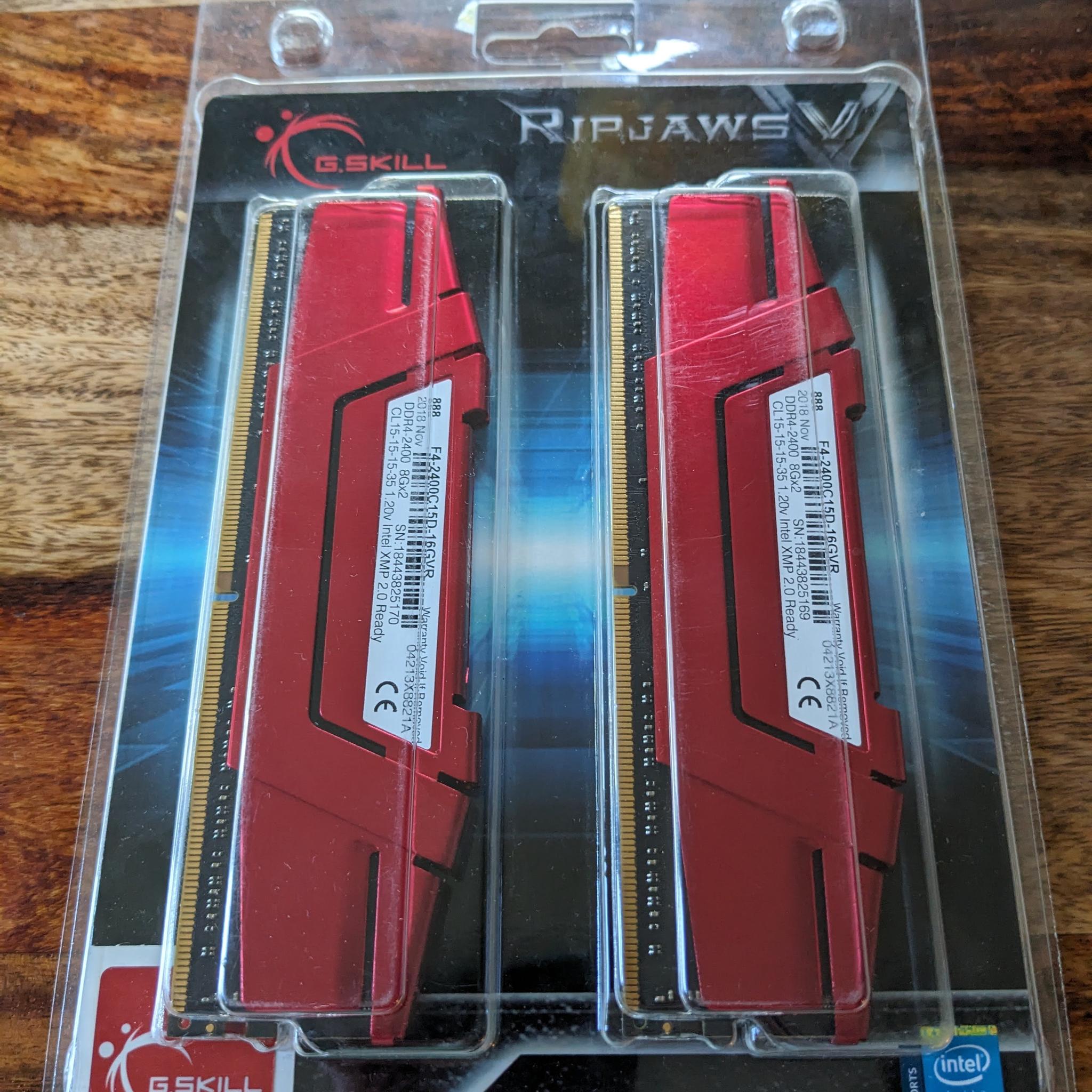 G.SKILL Ripjaws V DDR4 2400 C15-Tested w/ MemTest86 at 3200MHz for 4+ hours. IOB