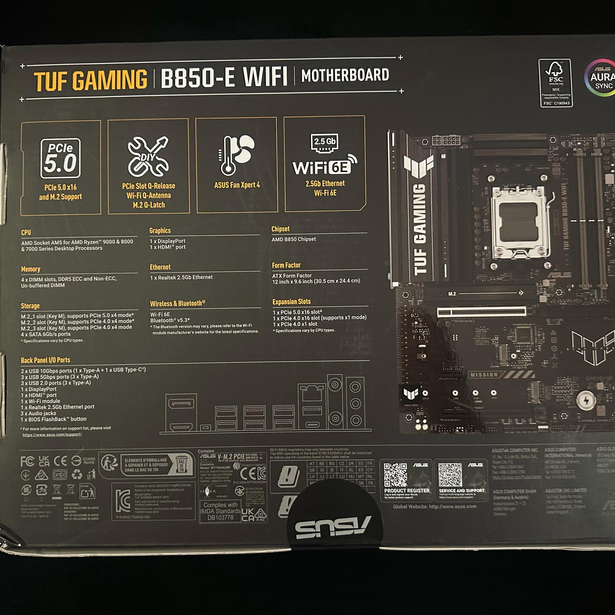 ASUS TUF GAMING B850-E WIFI