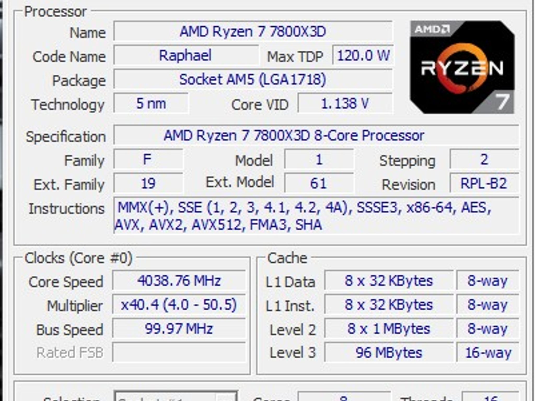 AMD Ryzen 7 7800X3D + 32GB DDR5-6000 CL36 G.Skill Flare X5 RAM Bundle