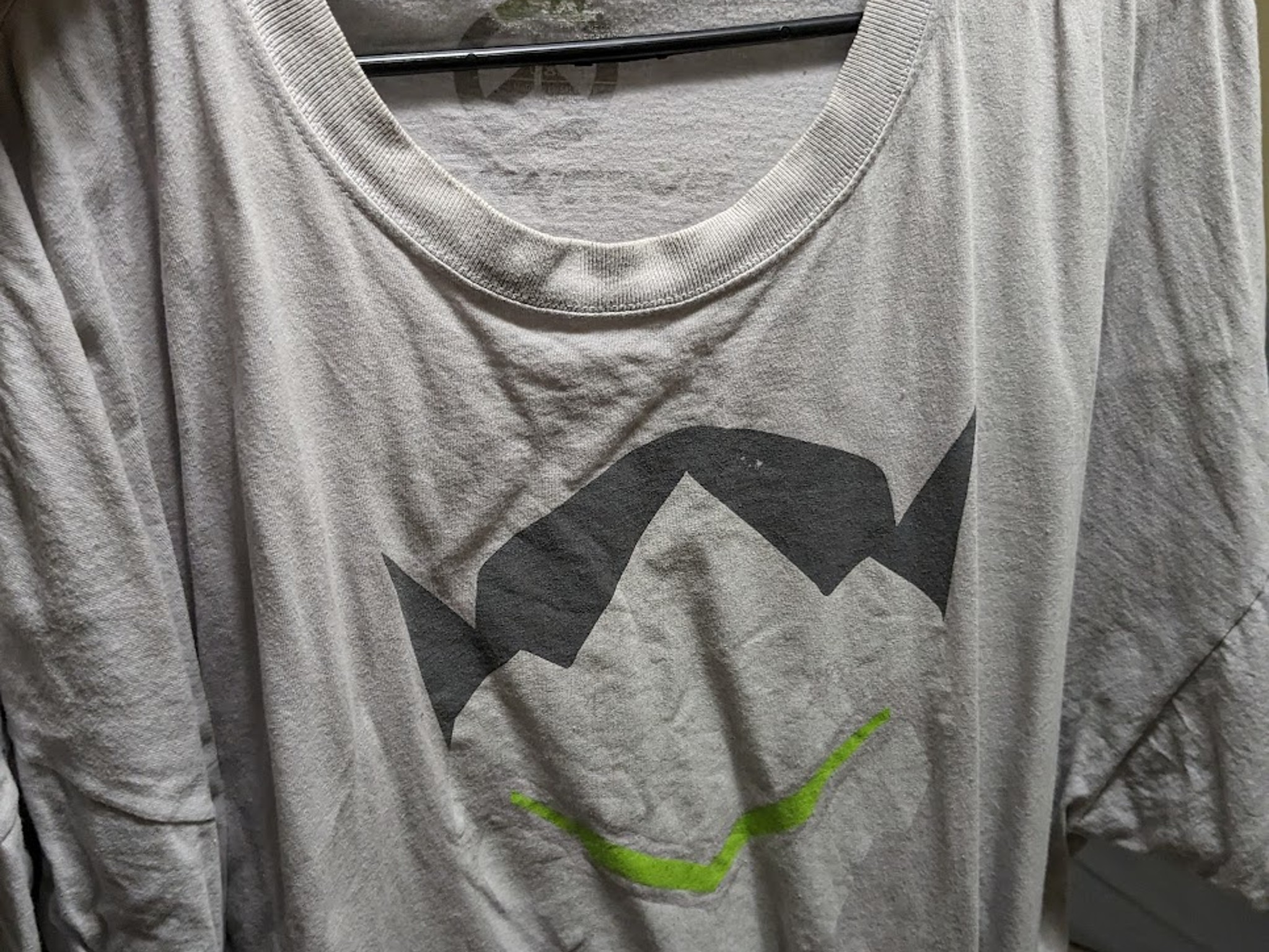 Used 4XL Overwatch 1 "Genji" T-Shirt, Gray/Natural