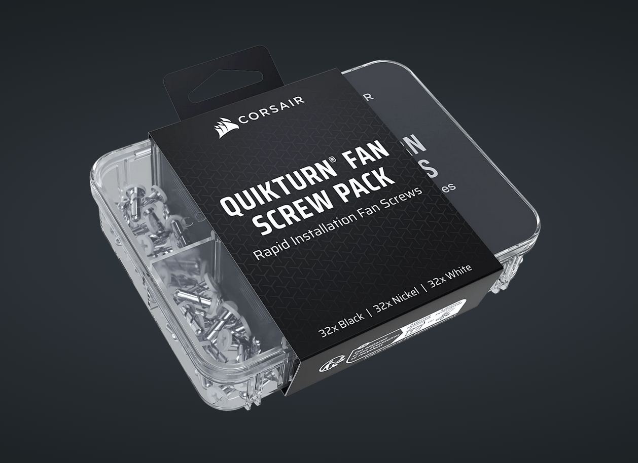 32 White Corsair Quick Turn Fan Screws