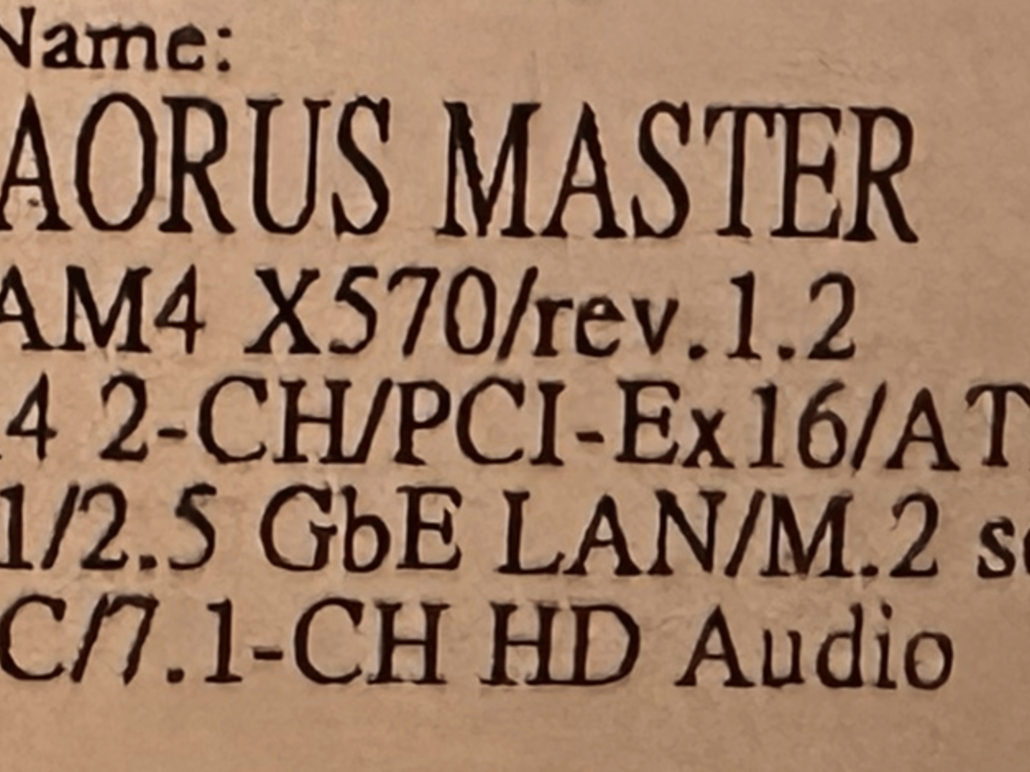 Gigabyte AM4 Aorus Master X570 Rev 1.2