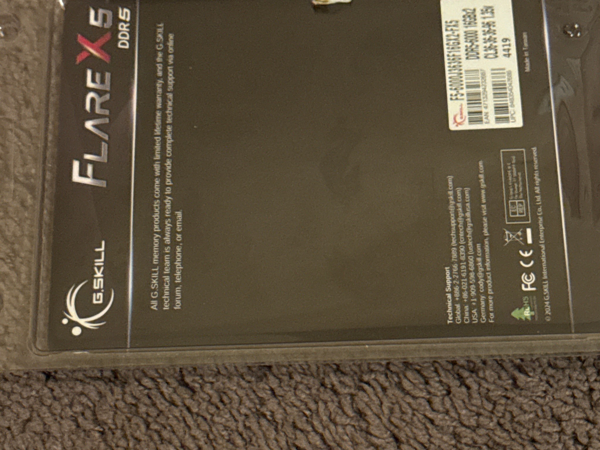 G.SKILL FLARE X5 SERIES DDR5 32 GB 2x16
