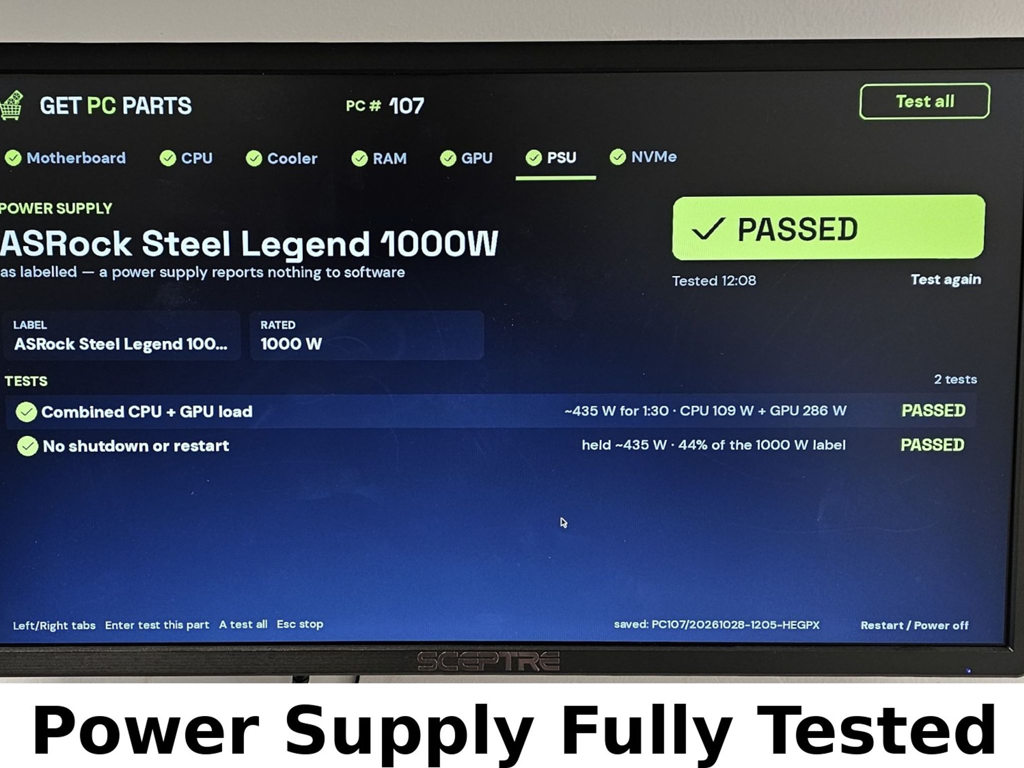 1000 Watt PSU ASRock Steel Legend SL-1000G Power Supply