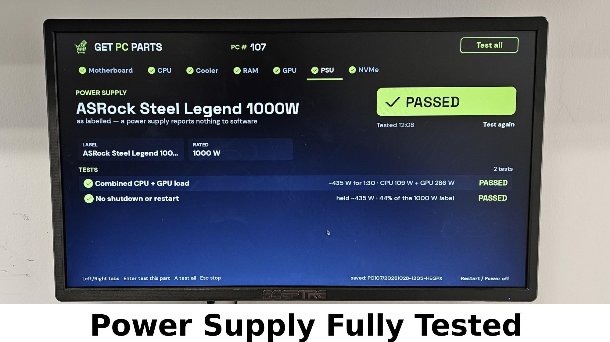 1000 Watt PSU ASRock Steel Legend SL-1000G Power Supply