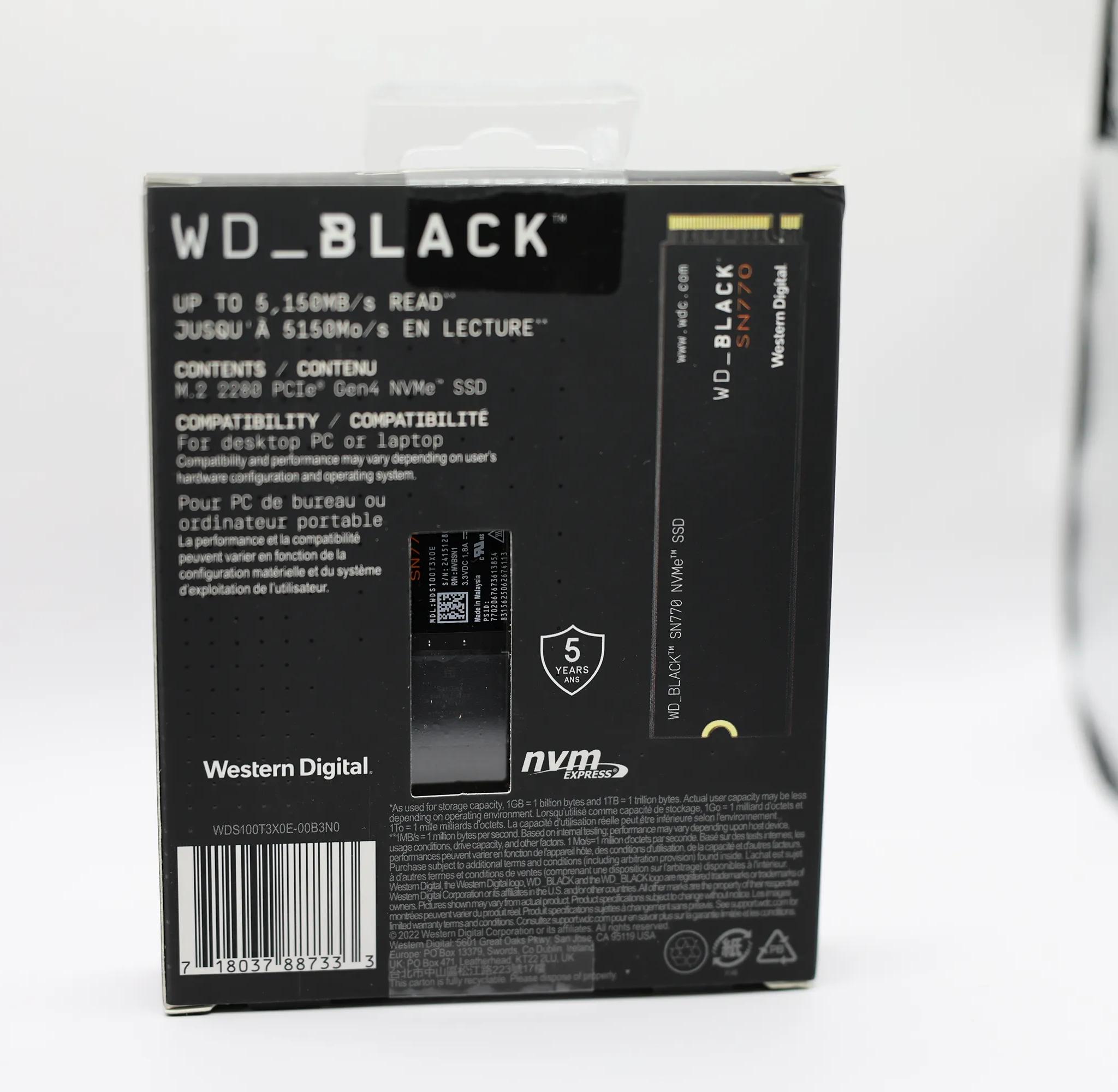 WD 1TB WD_Black SN770 NVMe M.2 SSD *NEW* SEALED