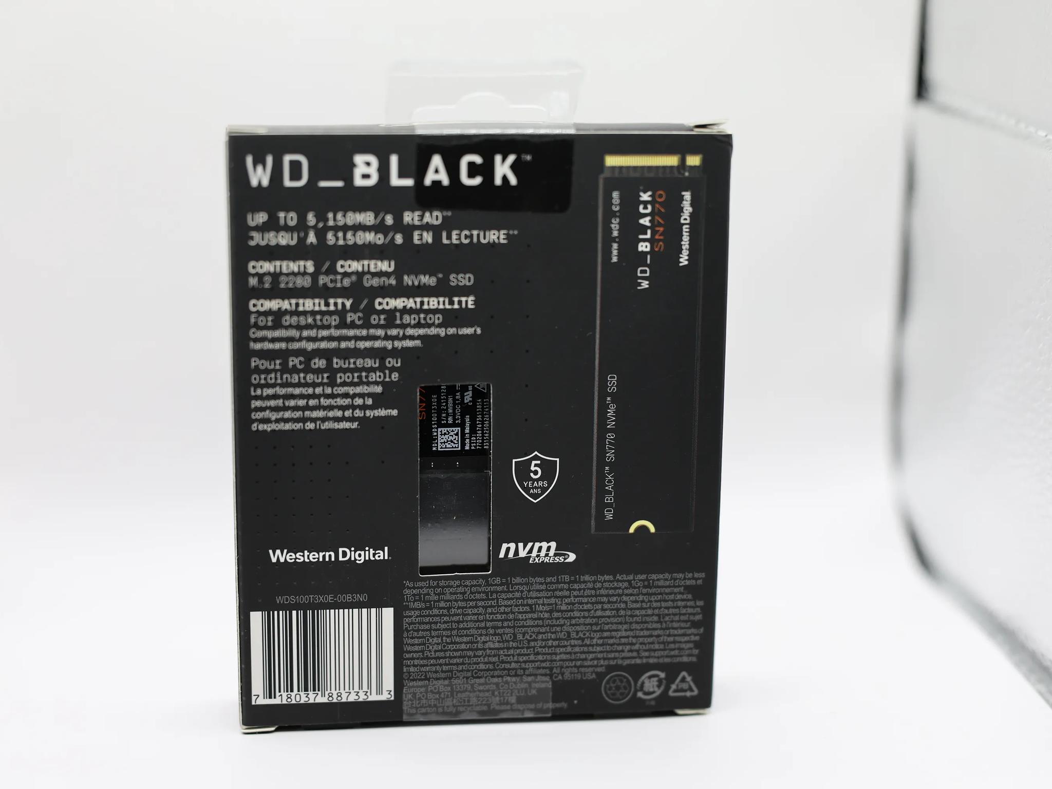 WD 1TB WD_Black SN770 NVMe M.2 SSD *NEW* SEALED