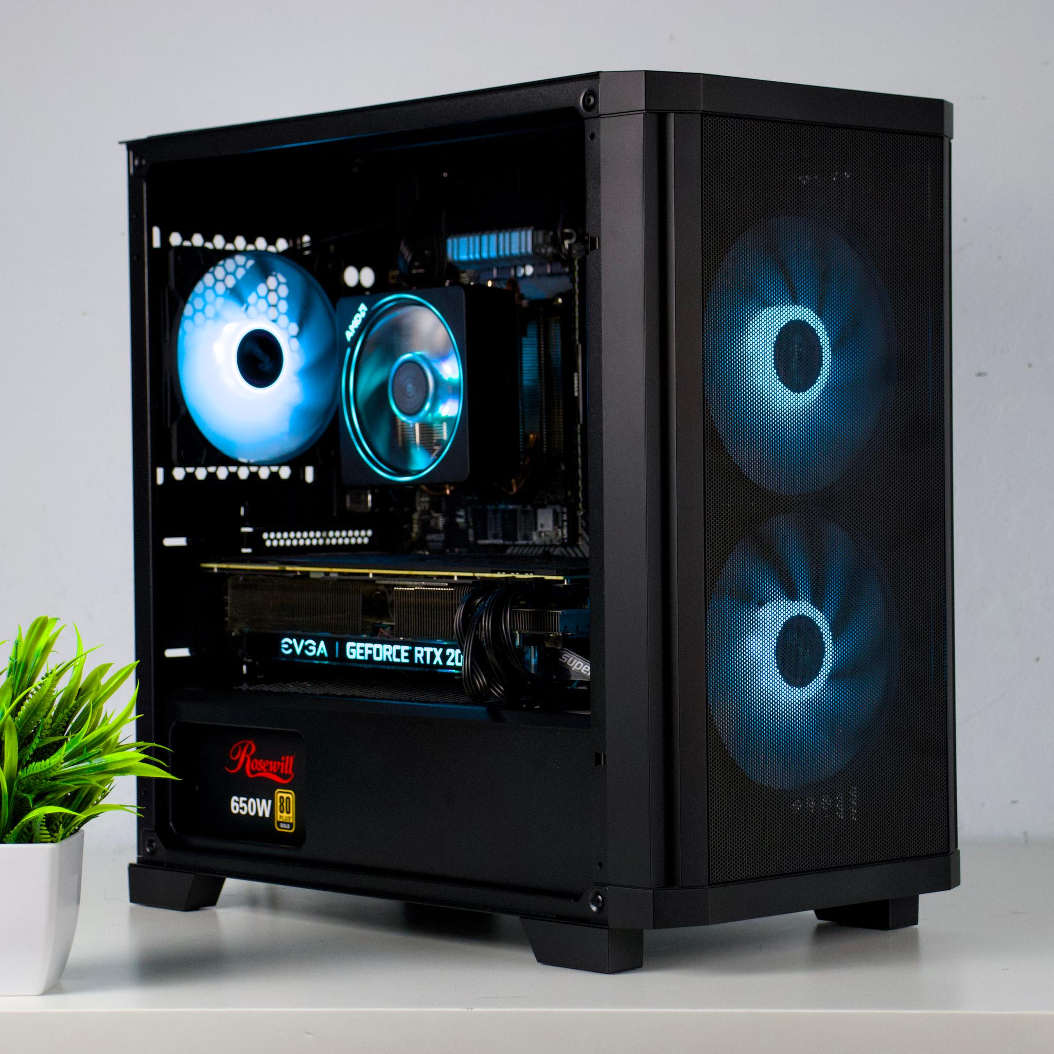 ♠️♥️ Black Gaming PC – RTX 2070 Super, Ryzen 5 3600, 16GB RAM, 1TB SSD - WiFi, BlueTooth ♥️♠️