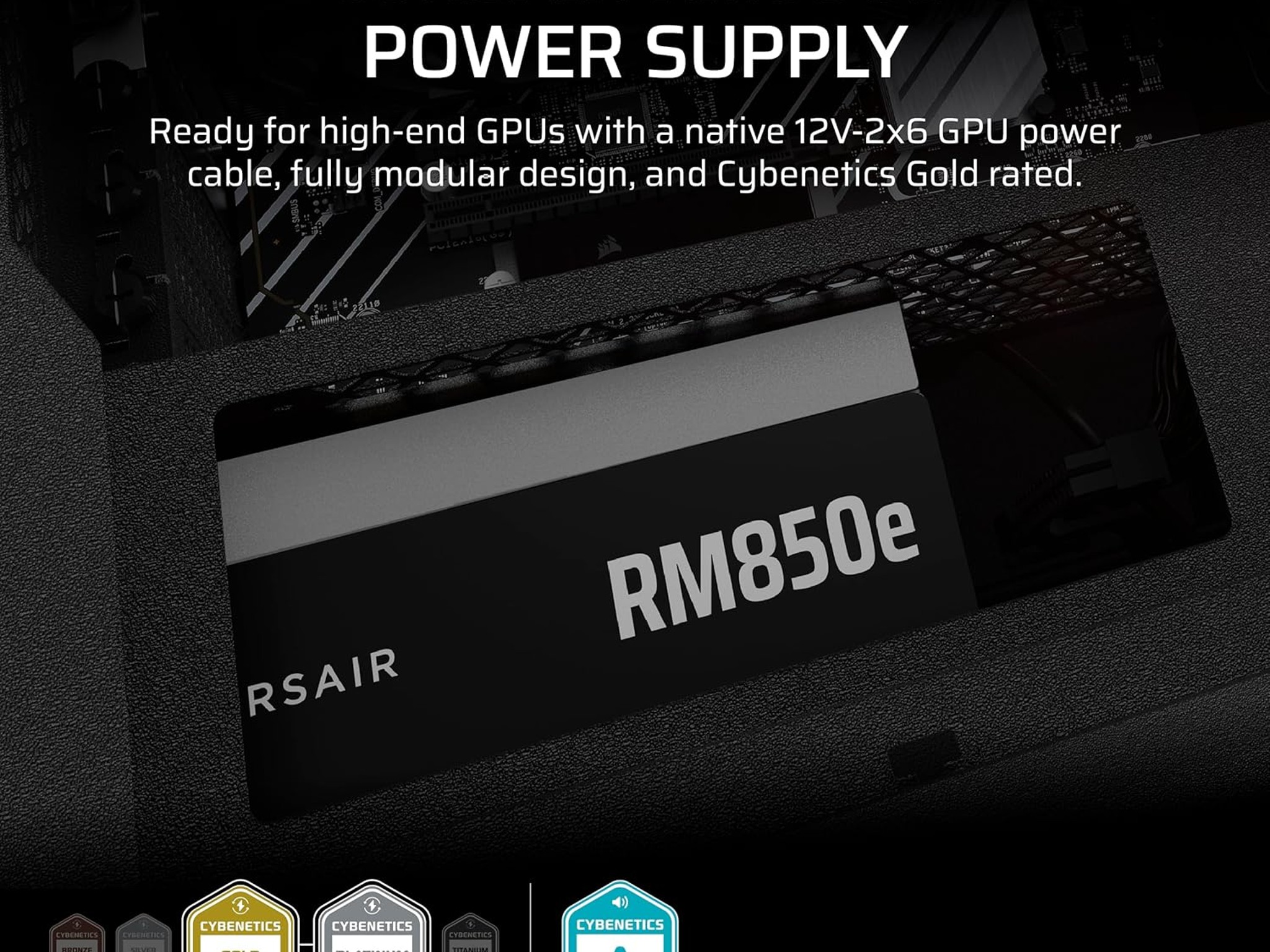 BNIB Corsair RMe 850W 80+/Cybernetics Gold Fully Modular ATX 3.1/PCIe 5.1 Ready PSU