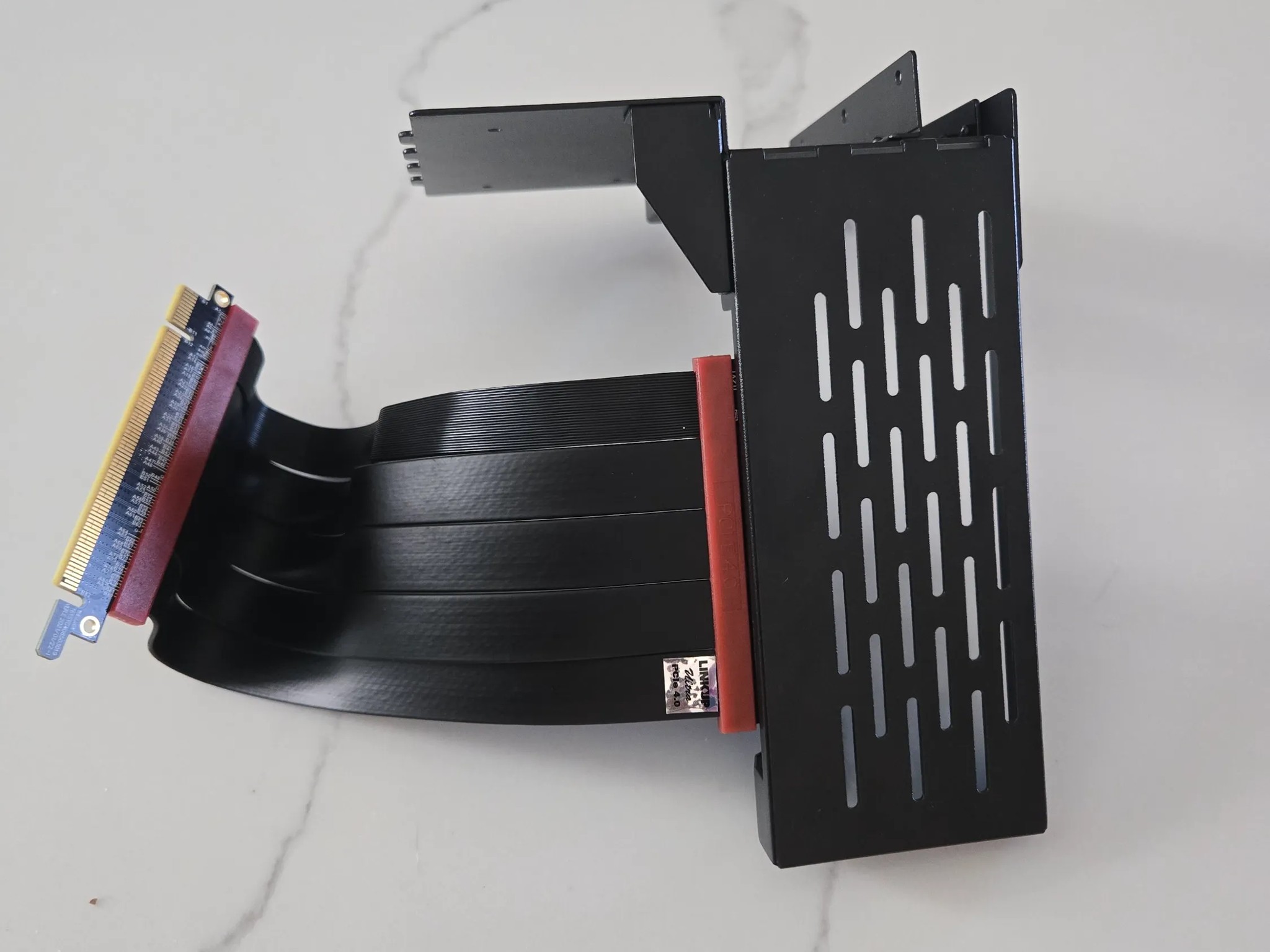 LINKUP Vertical GPU Bracket w/ LINKUP Ultra PCIe 4.0 X16 Gen4 Riser Cable