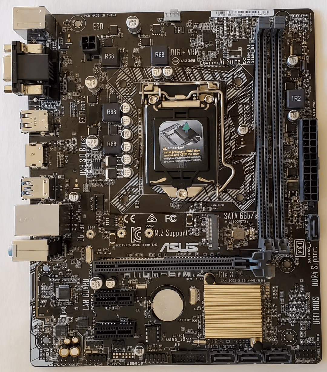 Asus H110M-E/M.2 Micro ATX LGA 1151 Motherboard