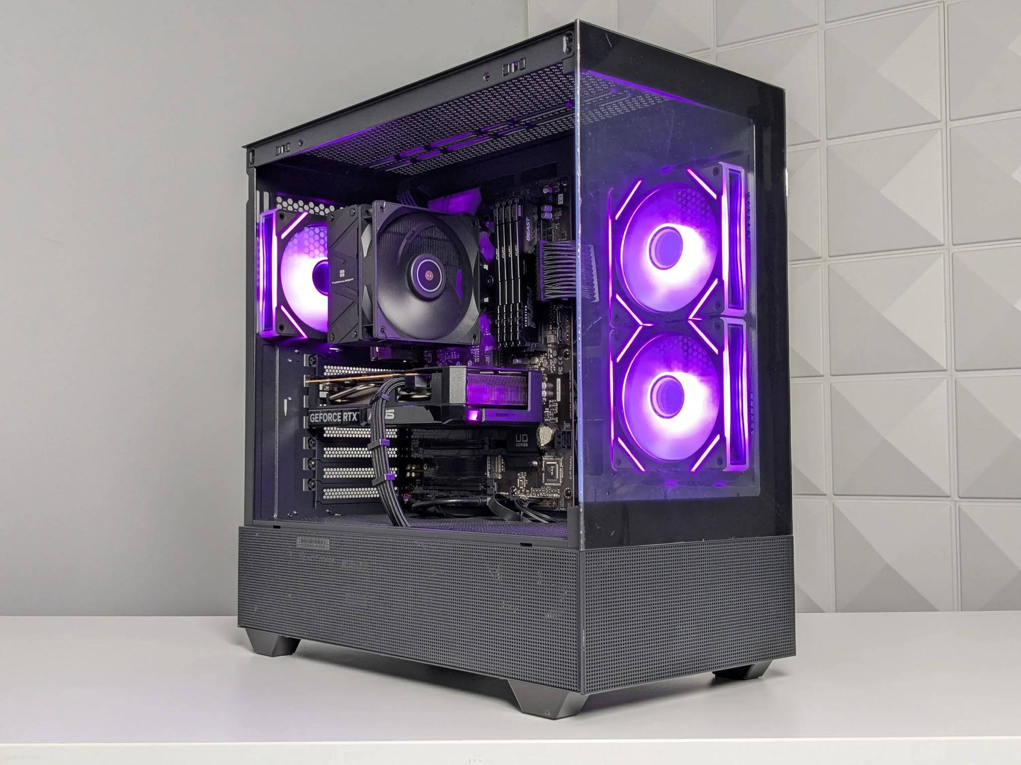 Black RGB Gaming PC - Ryzen 5 5500 - RTX 5060
