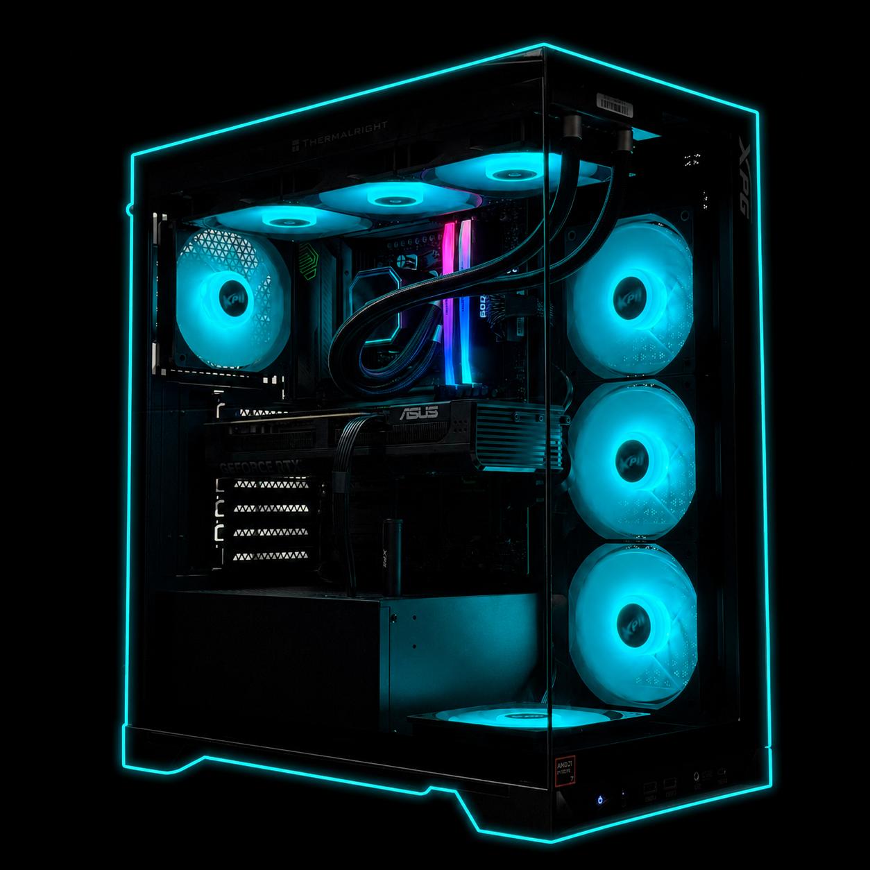 Creator Pc High End System / RTX 5070 Ti / Ryzen 7 9850X3D / 32GB DDR5 / 2TB SSD / Warranty included