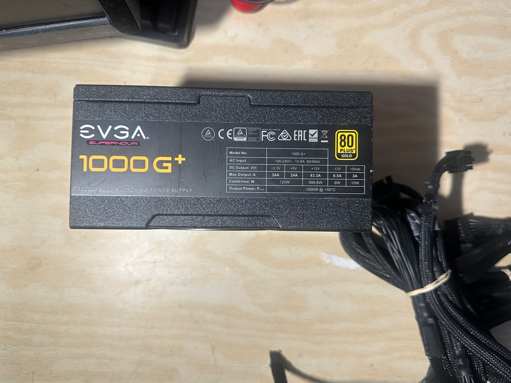 EVGA SuperNOVA 1000 G+, 80 Plus Gold Fully Modular, FDB Fan, 10 Year Warranty