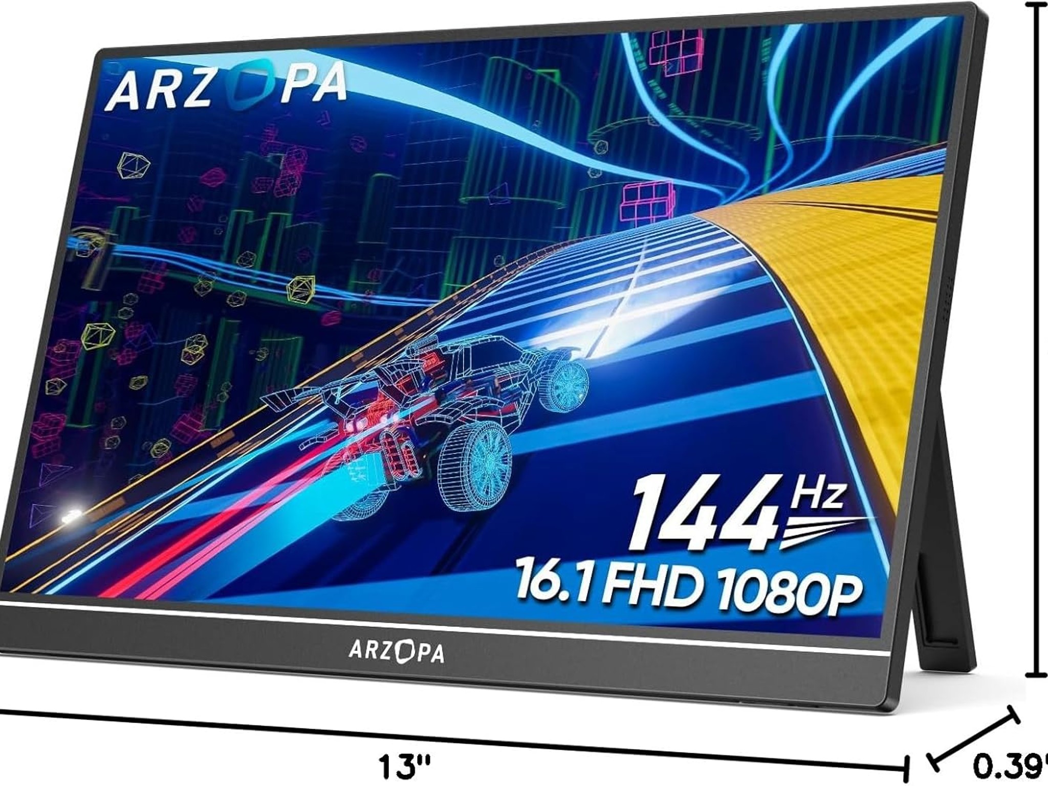 ARZOPA 16.1'' 144Hz Portable Gaming Monitor, 106% sRGB 1080P
