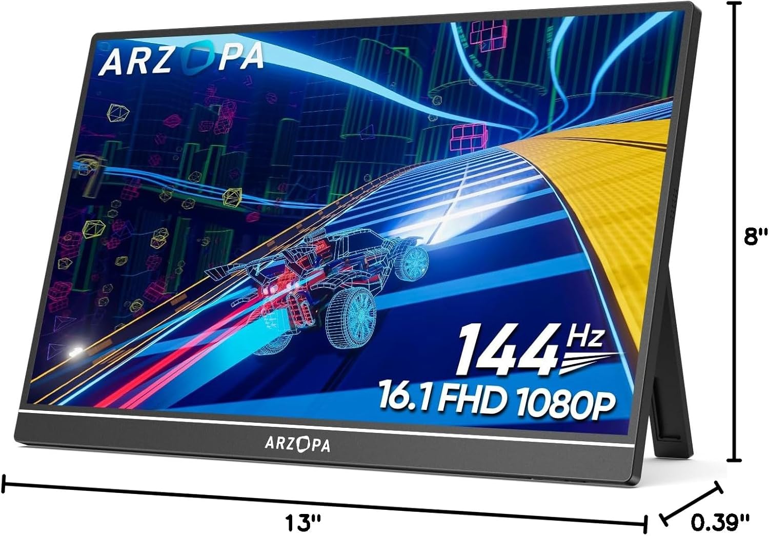 ARZOPA 16.1'' 144Hz Portable Gaming Monitor, 106% sRGB 1080P