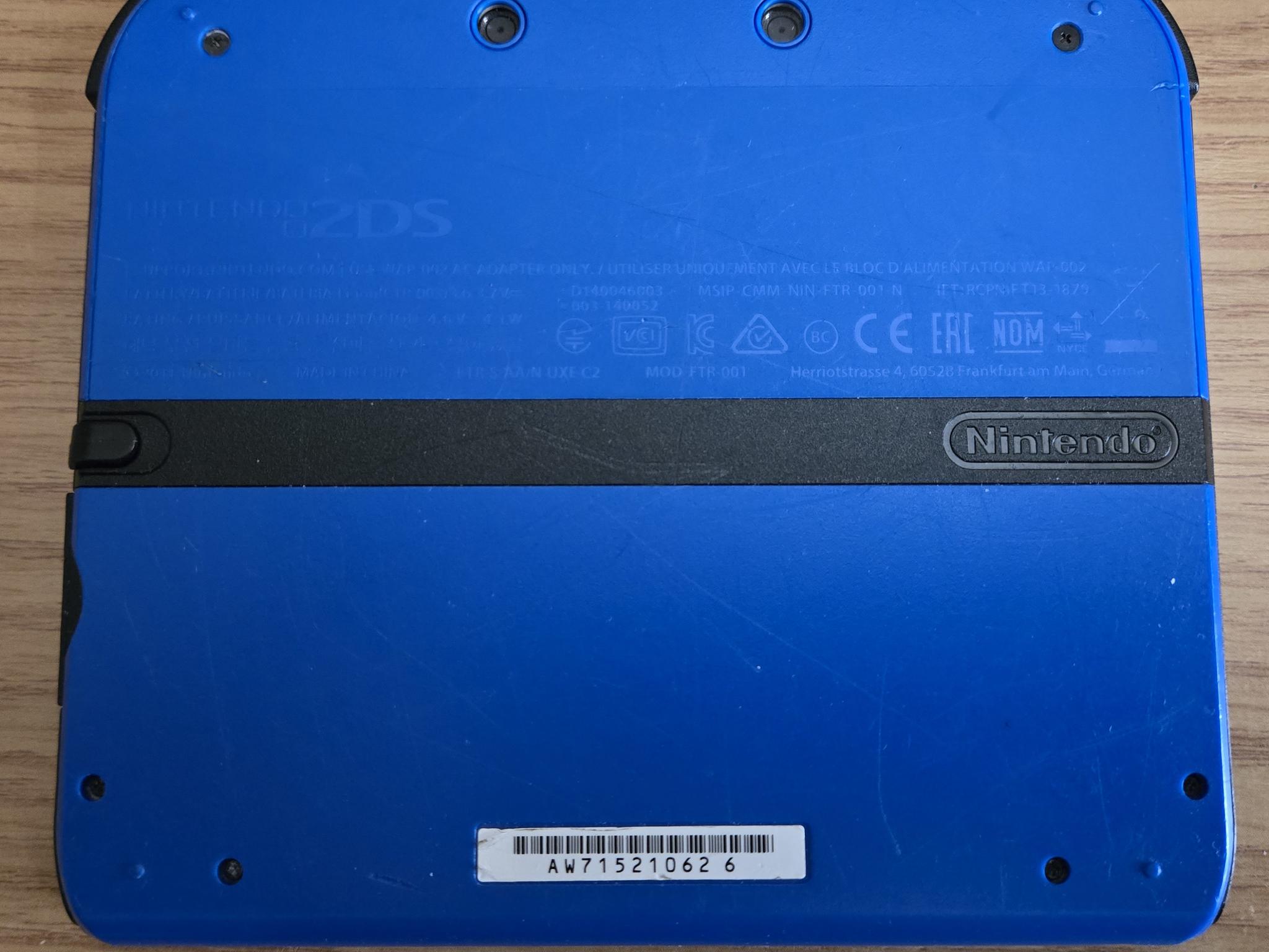 CUSTOM RENEWED Nintendo 2DS Blue/Black Handheld Console w/Multiple Games