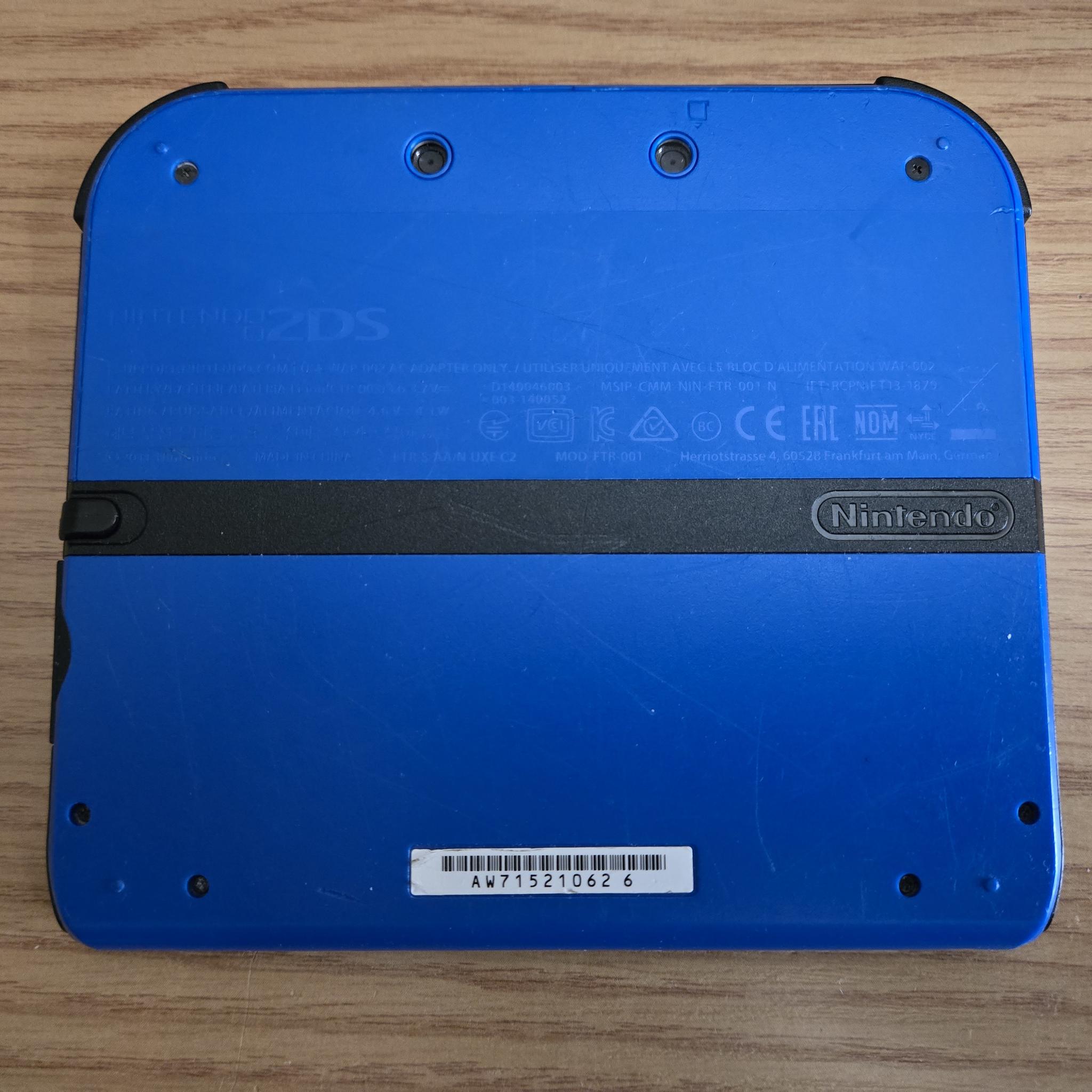 CUSTOM RENEWED Nintendo 2DS Blue/Black Handheld Console w/Multiple Games