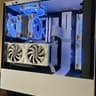 4060ti+12600k, 32GB Ram, 1TB NVME Ssd, vertical mounted, all white NZXT build.