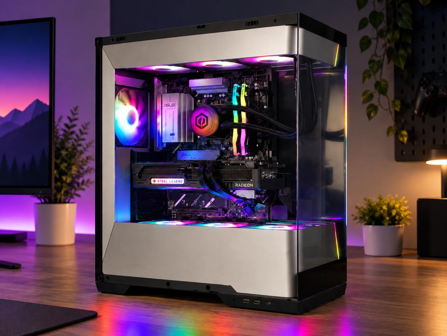 ⚪⚡ IRONCLAD Gaming PC | RX 9070 XT | Ryzen 7 9800x3D | 32GB | 2TB SSD | FREE SHIP | *Check Desc
