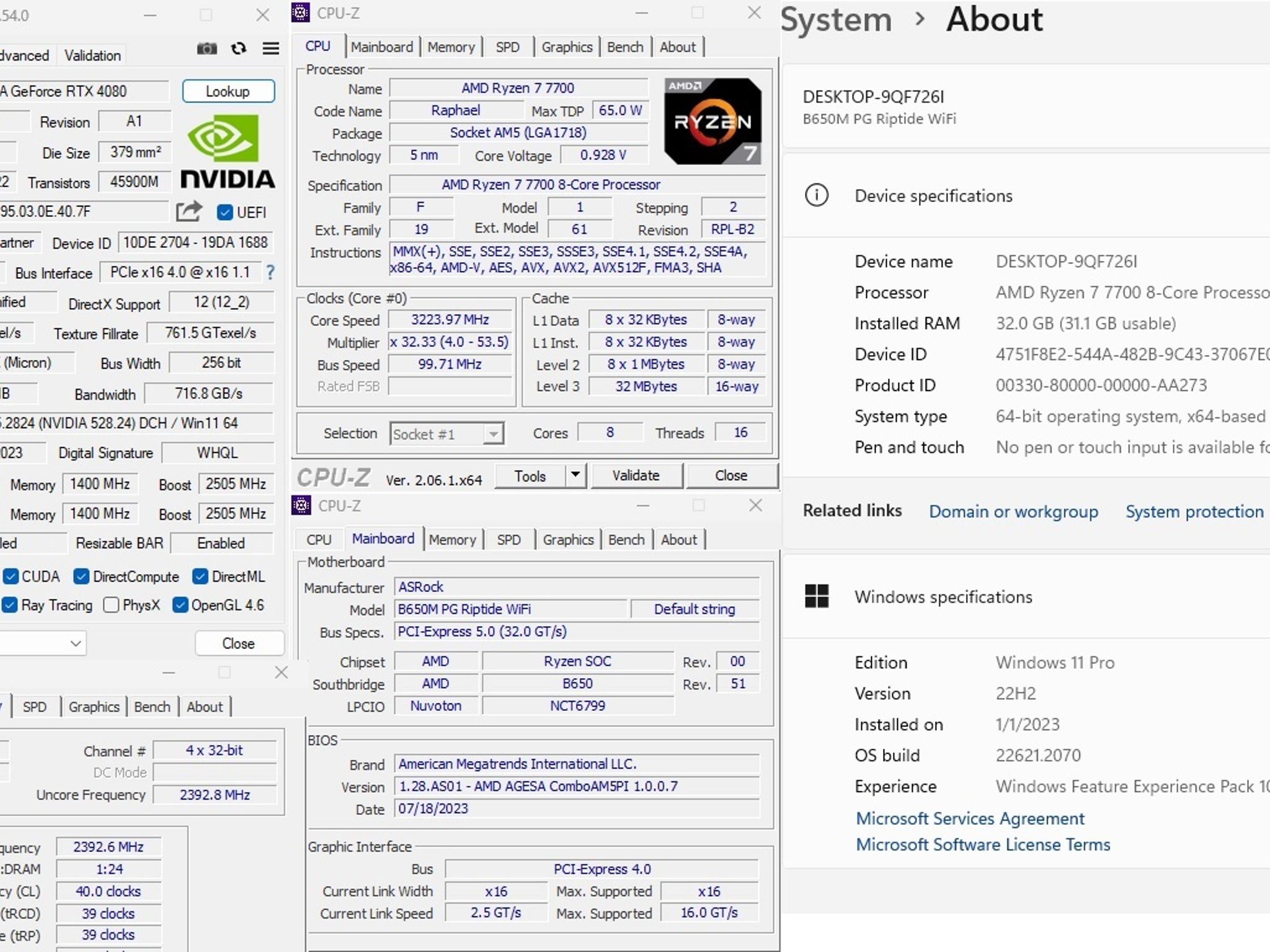 PC on Sale! Ryzen 7 7700, RTX 4080, 32GB-DDR5 5600, 3TB SSD NVMe