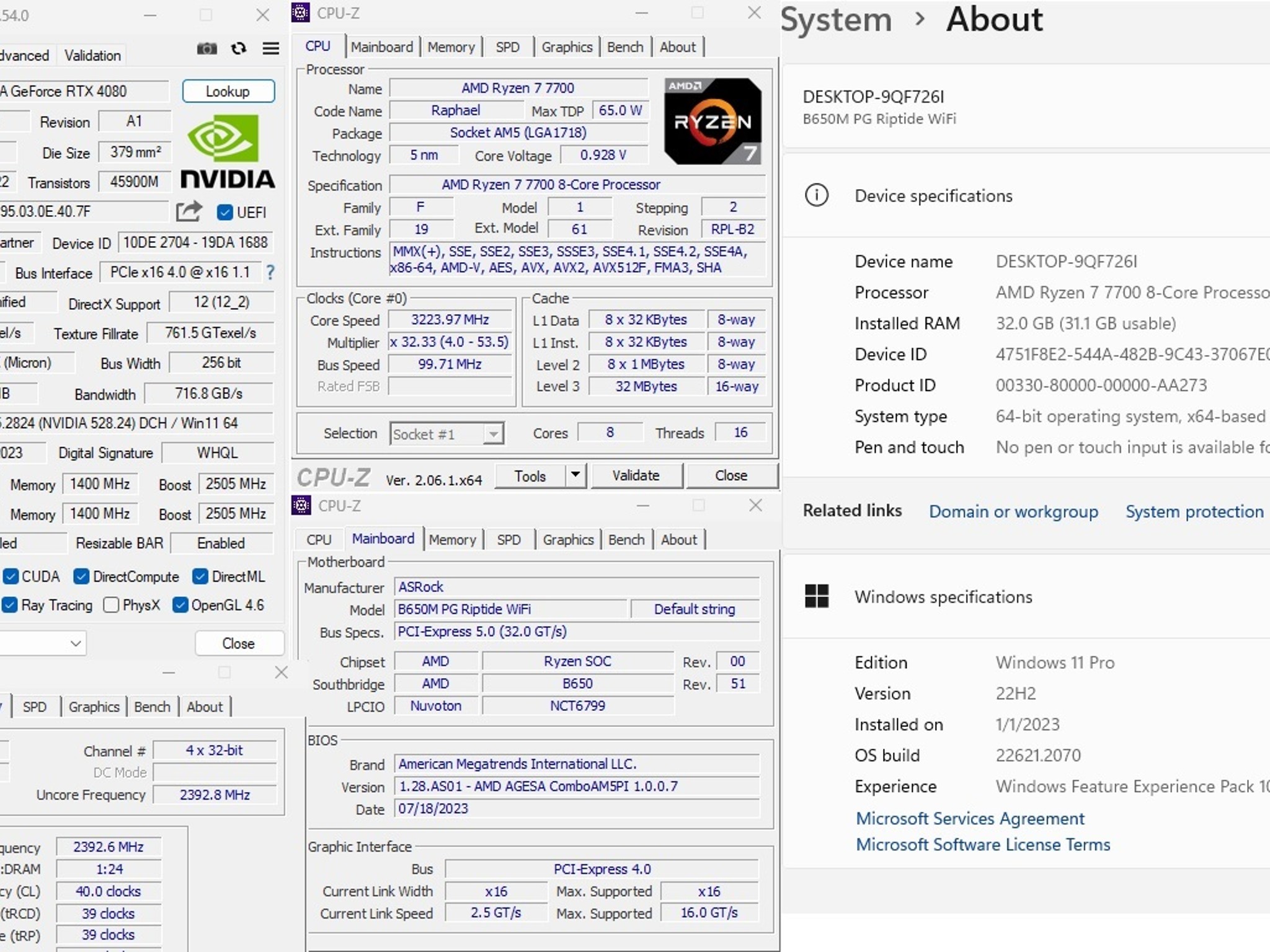 PC on Sale! Ryzen 7 7700, RTX 4080, 32GB-DDR5 5600, 3TB SSD NVMe