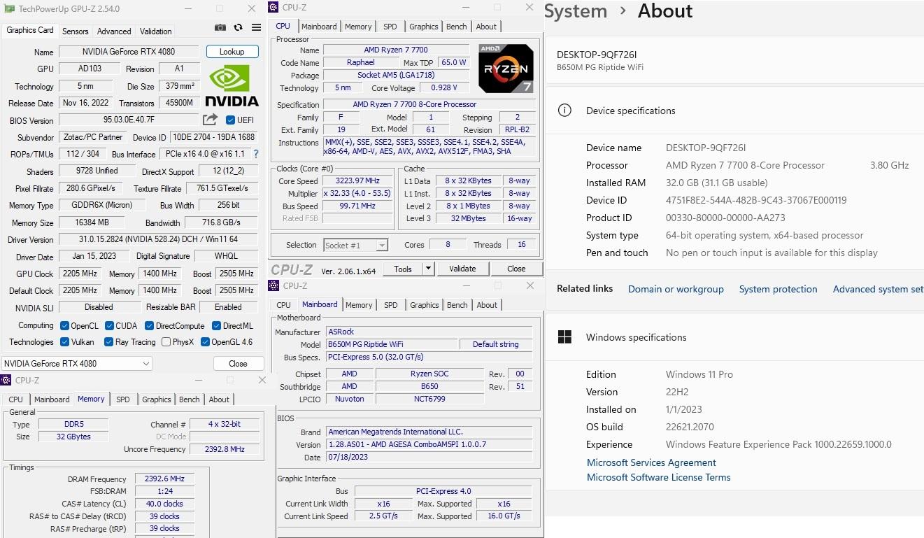 PC on Sale! Ryzen 7 7700, RTX 4080, 32GB-DDR5 5600, 3TB SSD NVMe