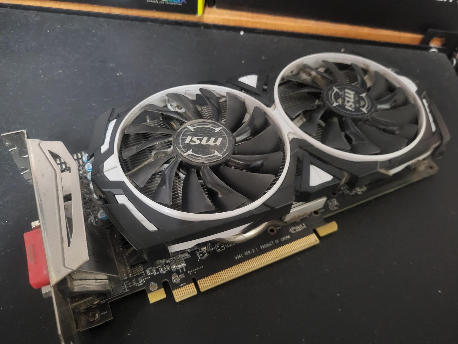 rx 470 4gb.  has one broken fan.