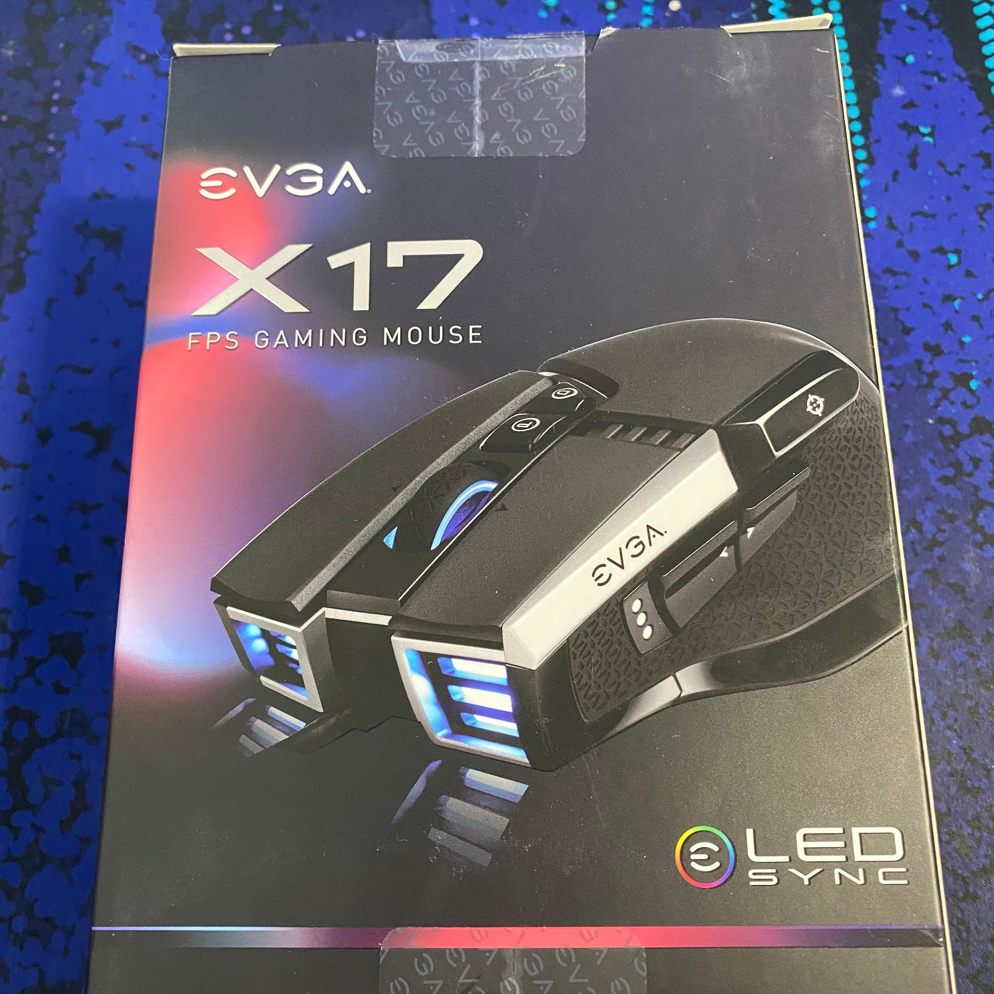 EVGA X17 Gaming Mouse, Wired, Black, Customizable, 16,000 DPI, 5 Profiles, 10 Buttons