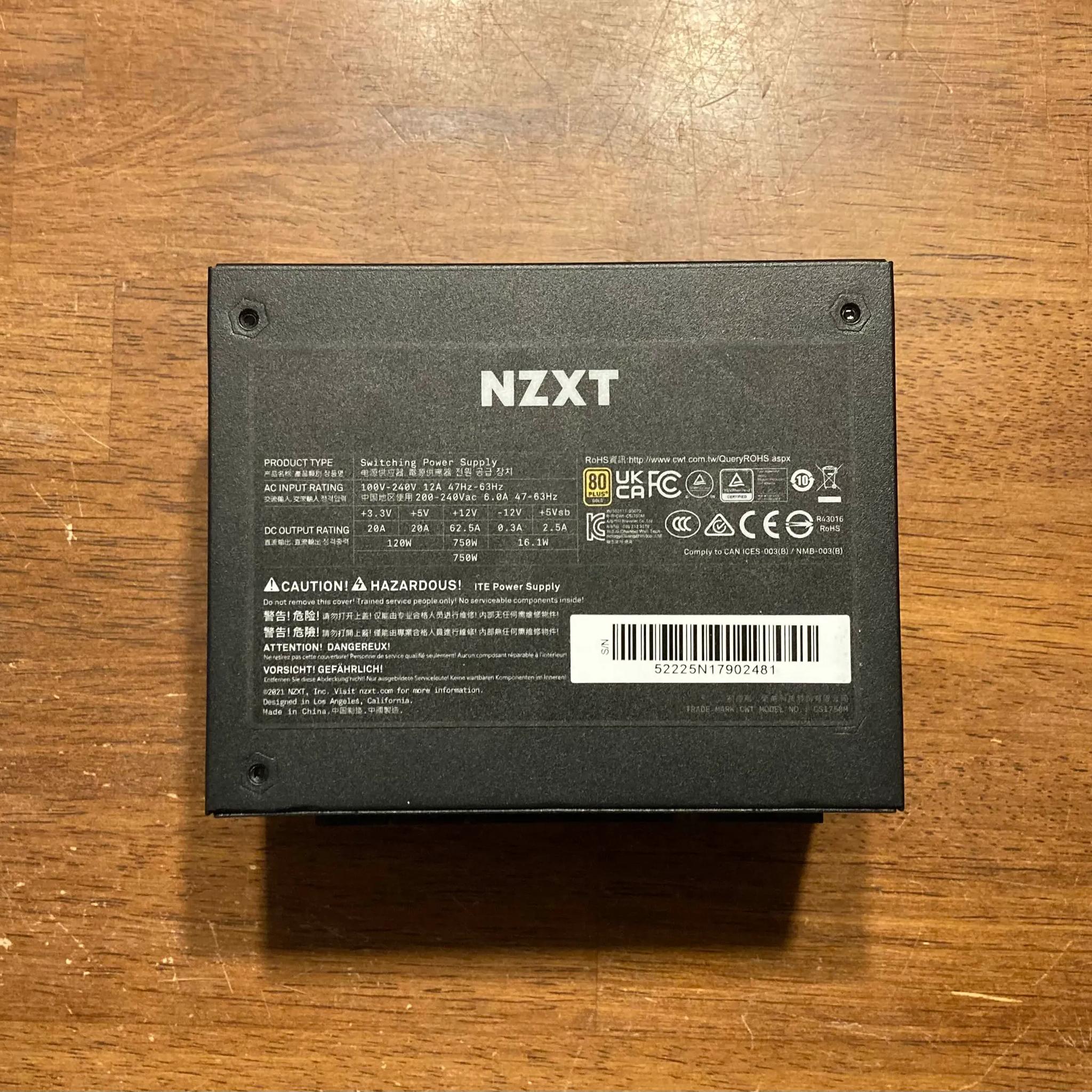 (READ) NZXT C750 750 Watt 80+ Gold Fully-Modular SFX Power Supply (NZXT H1 Refresh PSU)