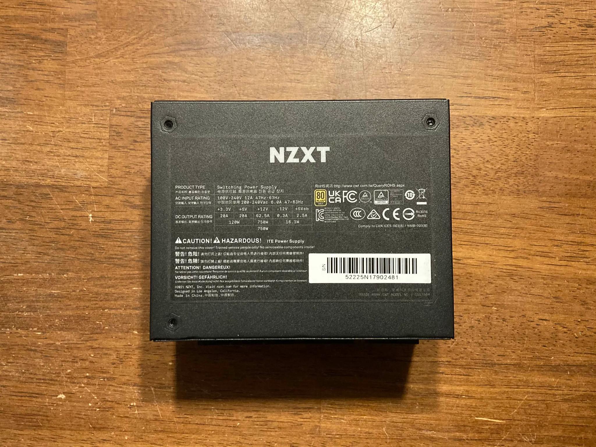 (READ) NZXT C750 750 Watt 80+ Gold Fully-Modular SFX Power Supply (NZXT H1 Refresh PSU)