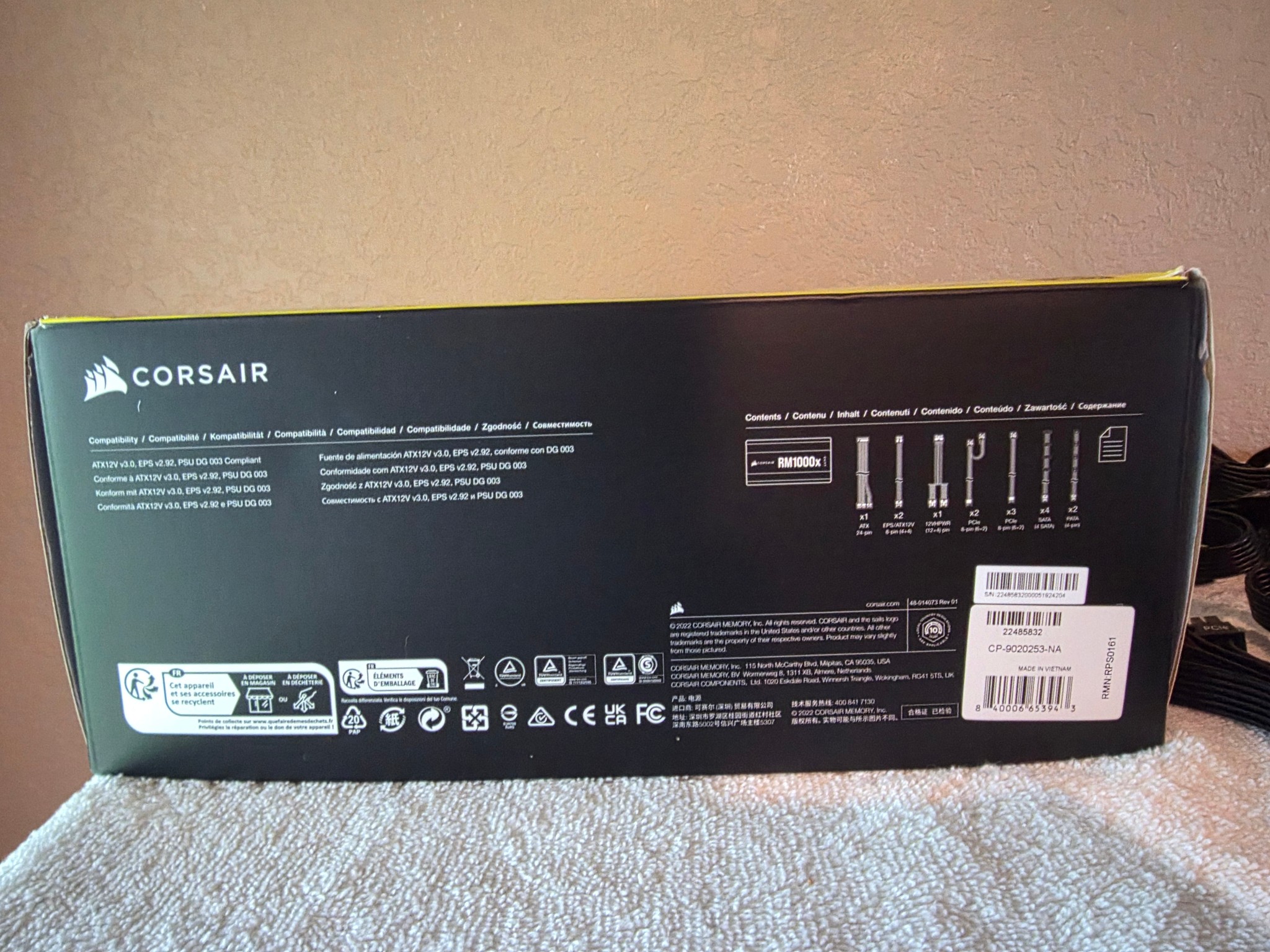 CORSAIR RMx SHIFT Series RM1000x Fully Modular ATX Power Supply