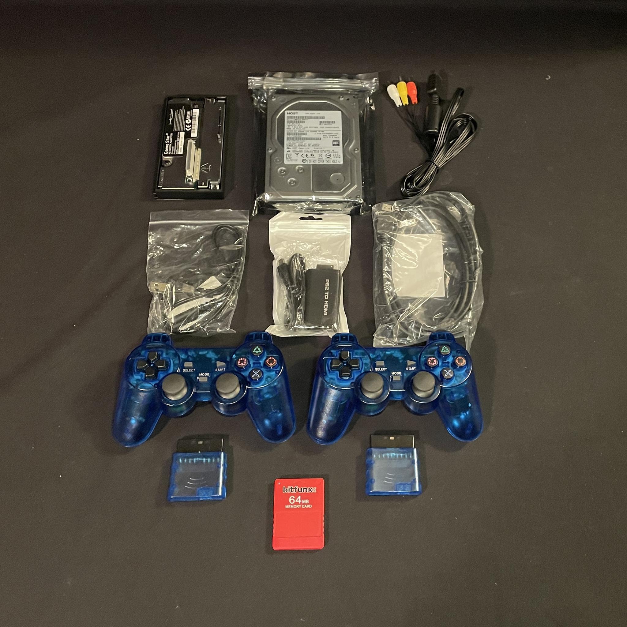 Ps2 Playstation 2 Accessories Kit 4TB Drive Wireless Controllers