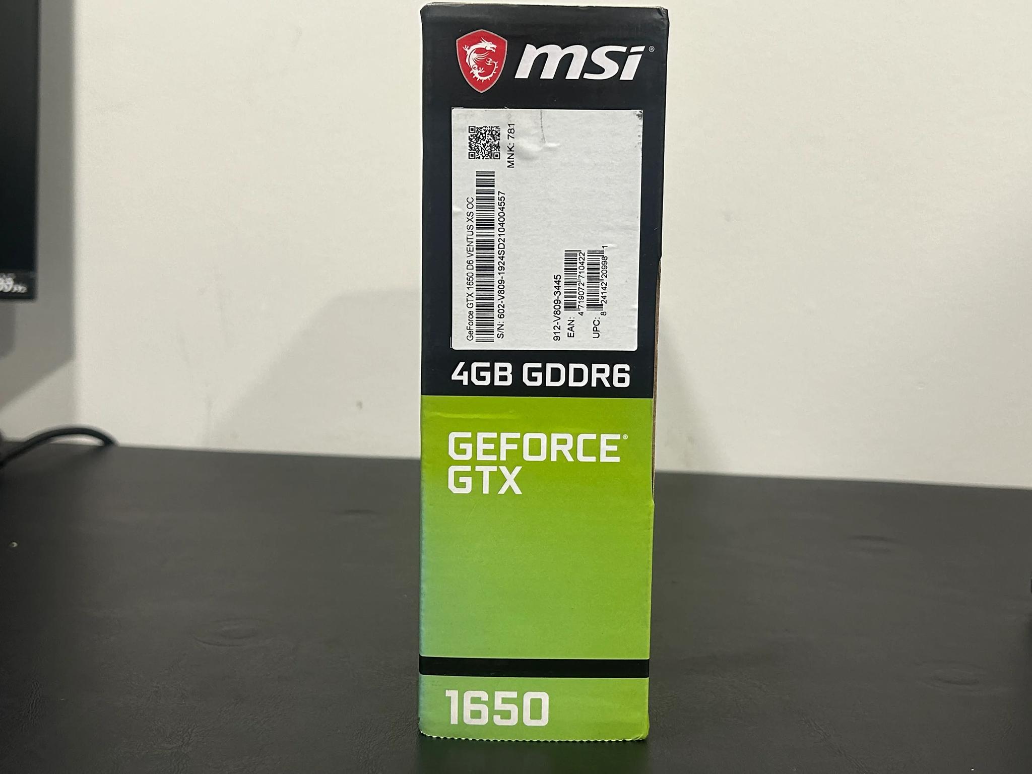 MSI NVIDIA GTX 1650 VENTUS OC EDITION 4GB GDRR6 GRAPHICS CARD WITH BOX!!