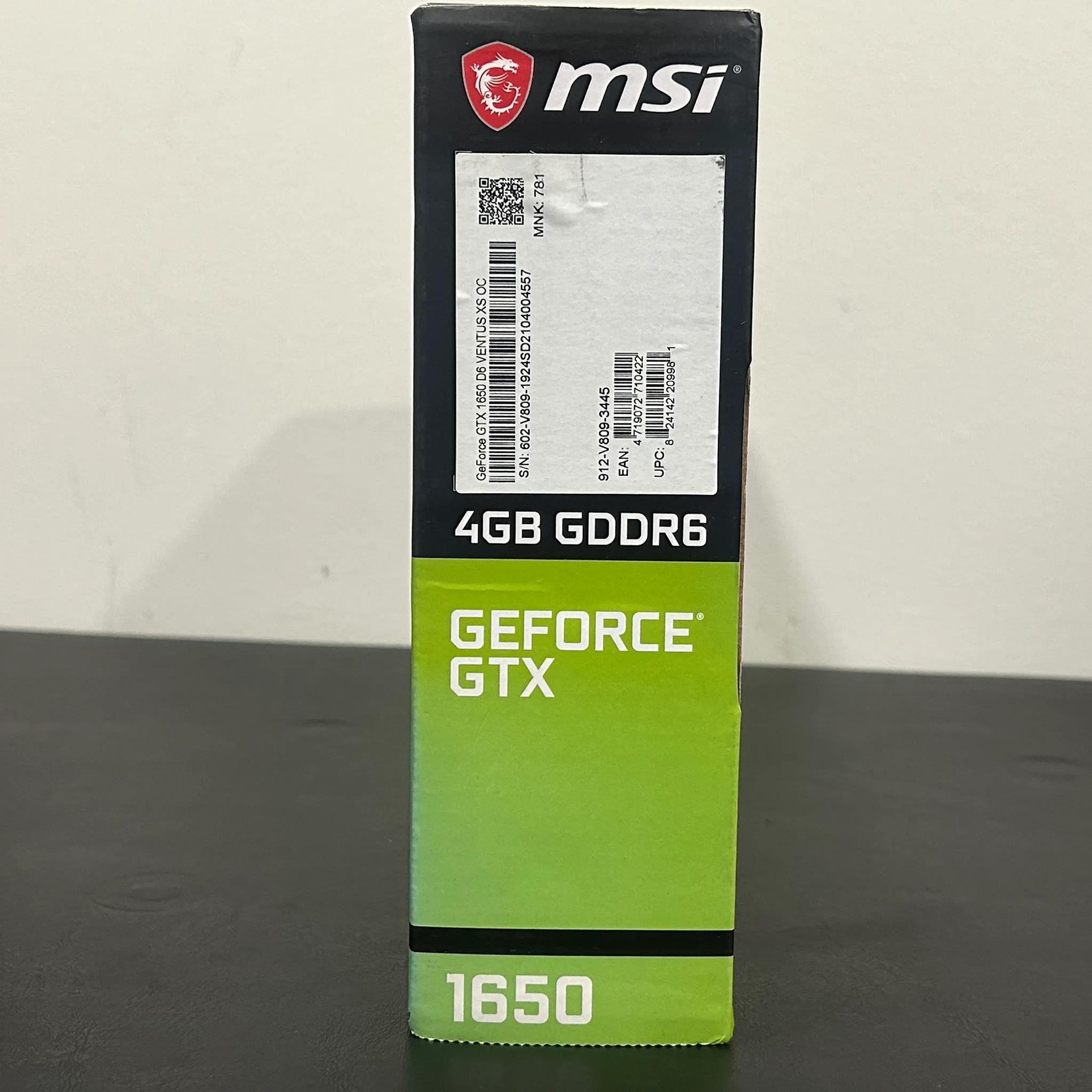 MSI NVIDIA GTX 1650 VENTUS OC EDITION 4GB GDRR6 GRAPHICS CARD WITH BOX!!