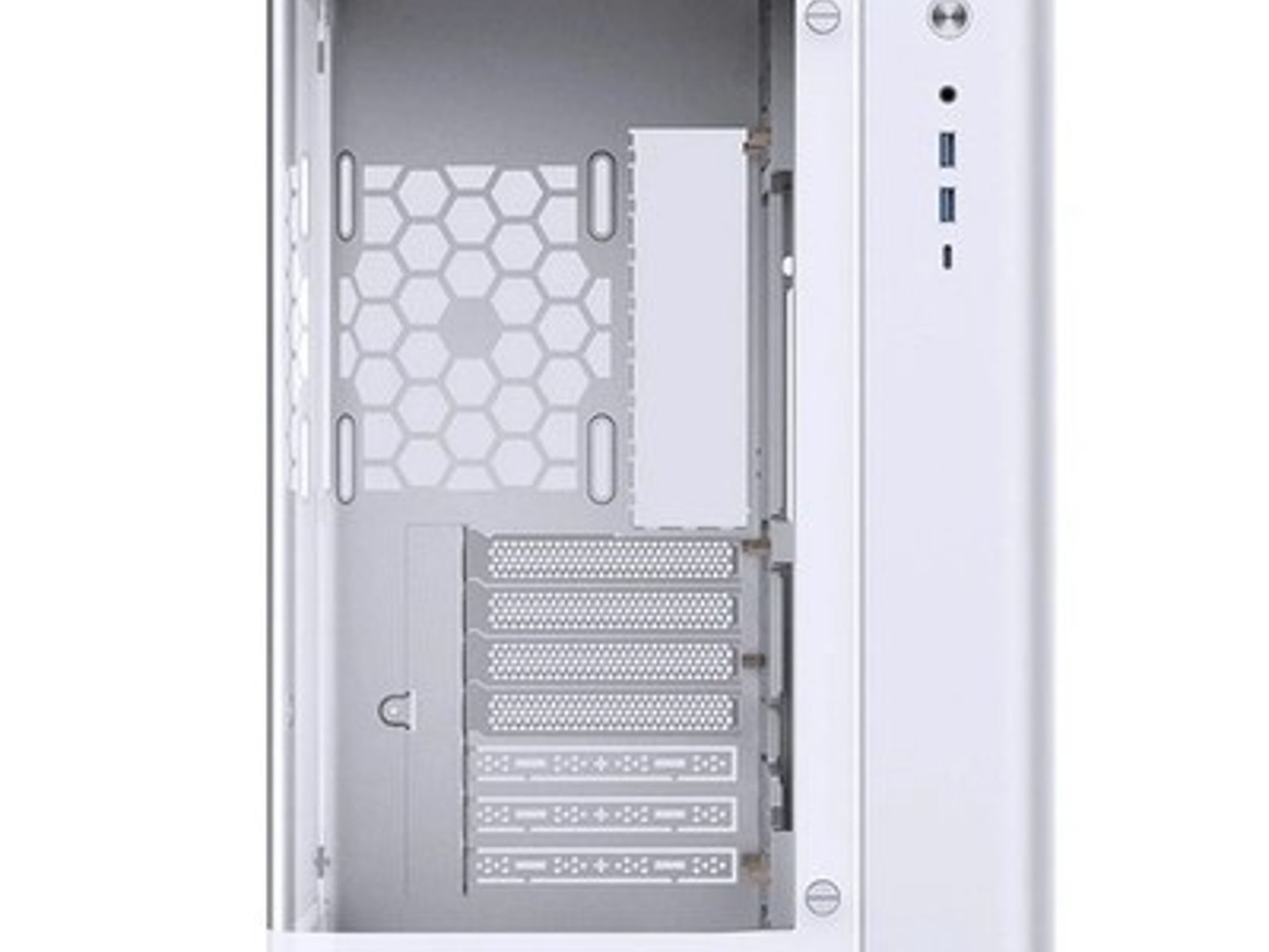 Clearance JONSBO TK-3 White ATX Case OEM Curved Glass Dual Chamber - New