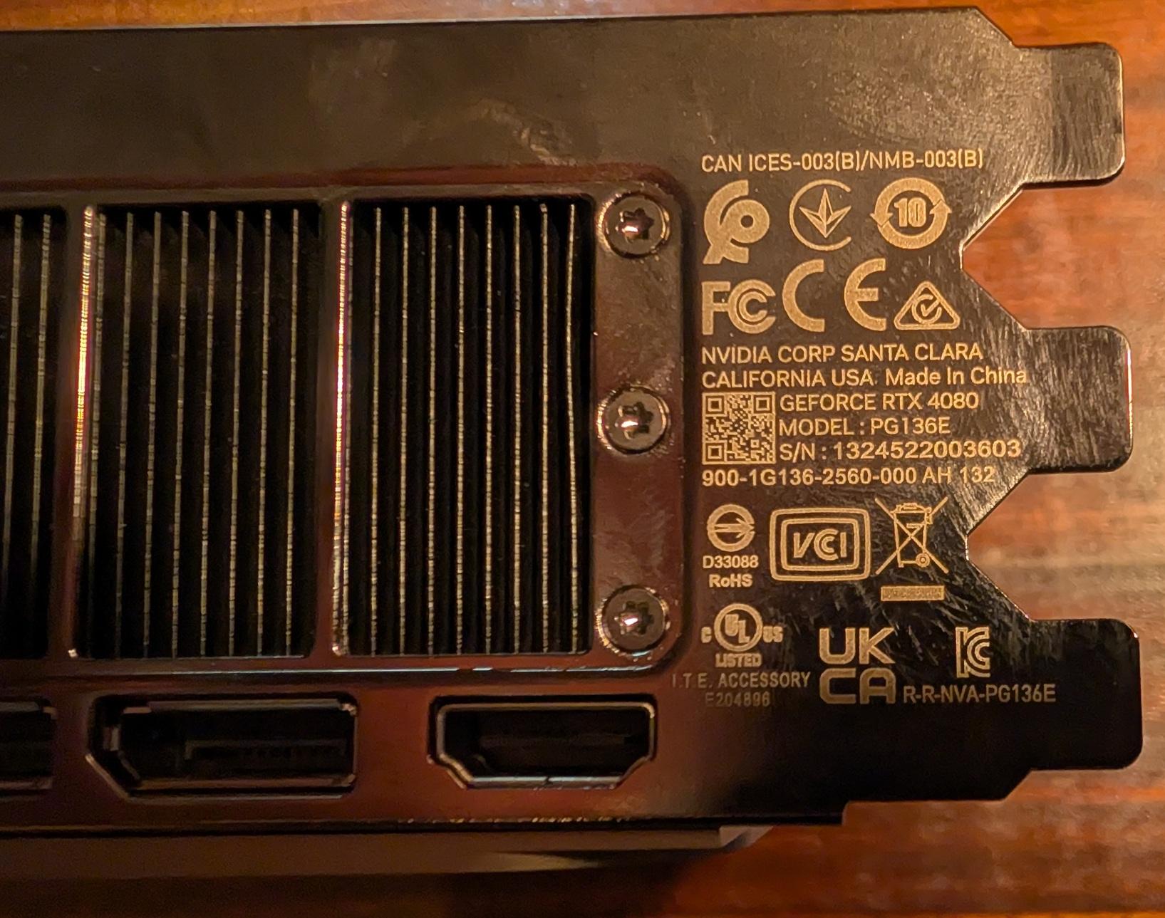 NVIDIA GeForce RTX 4080 Founders Edition