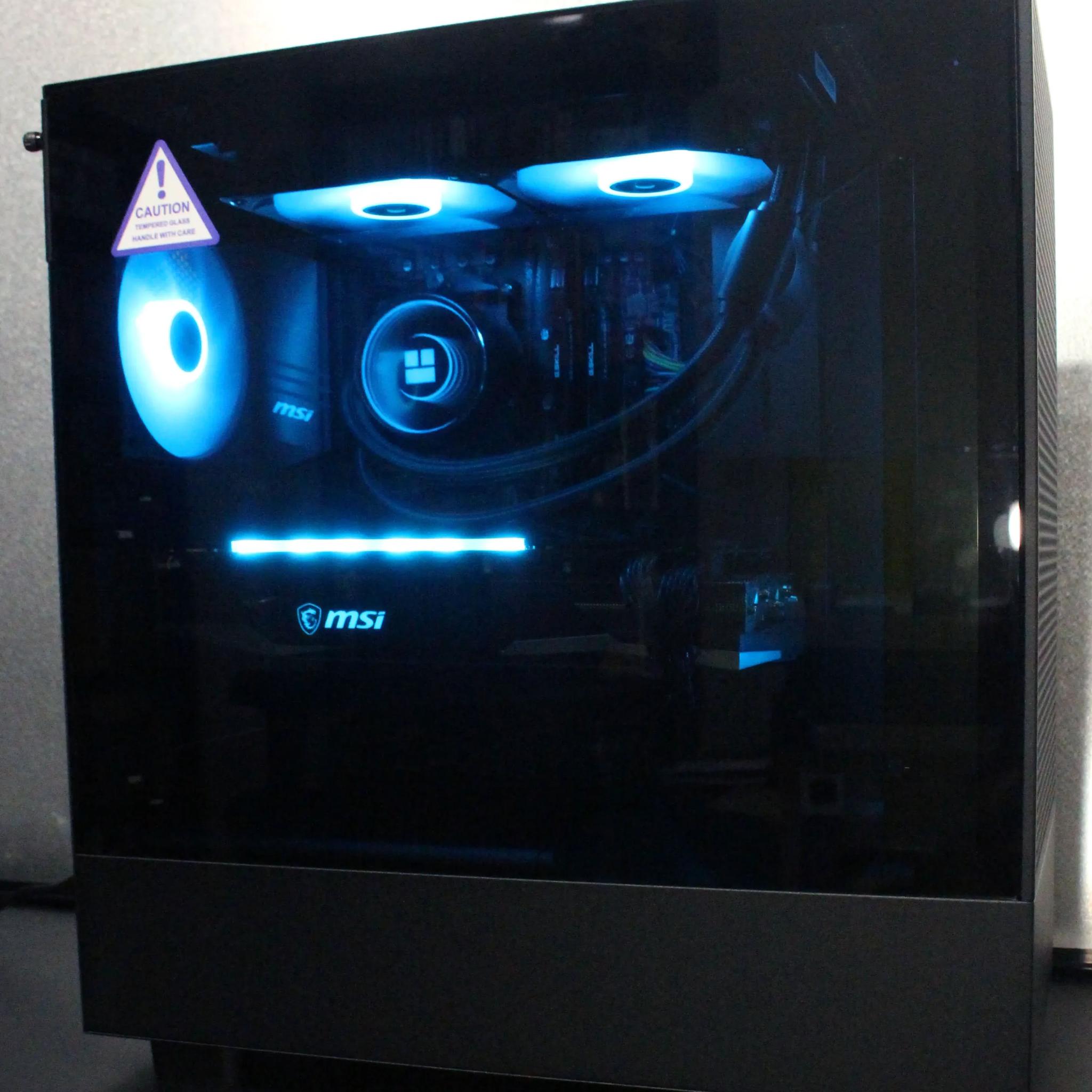 ARGB Water Cooled Gaming PC / Ryzen 5 5600X / RX 6800 16GB / 16GB DDR-4 3600 / 1TB / Windows 11 Pro