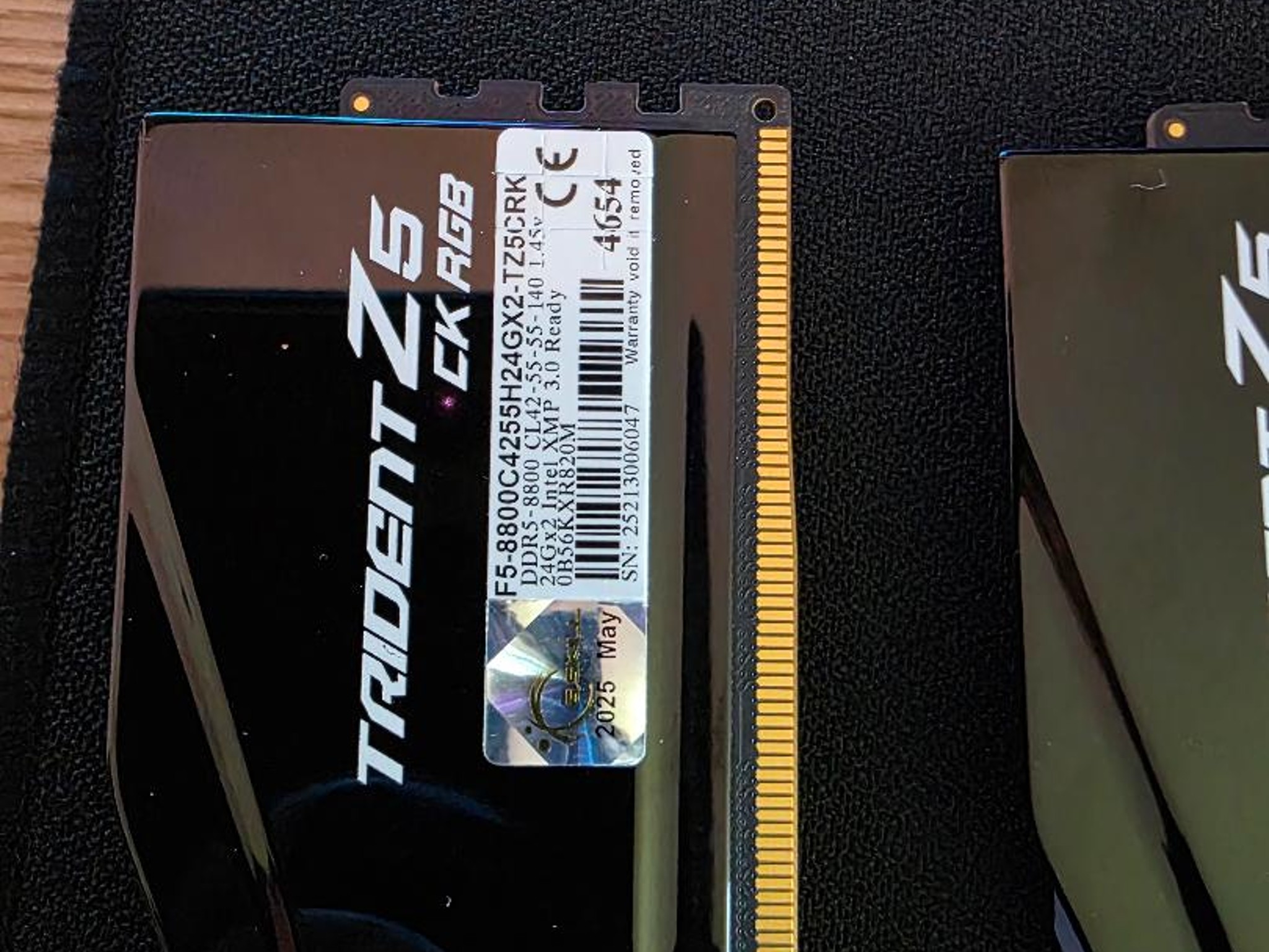 48gb 8800mhz profile + 6400mhz profile CUDIMM G Skill Trident Z5 ARGB