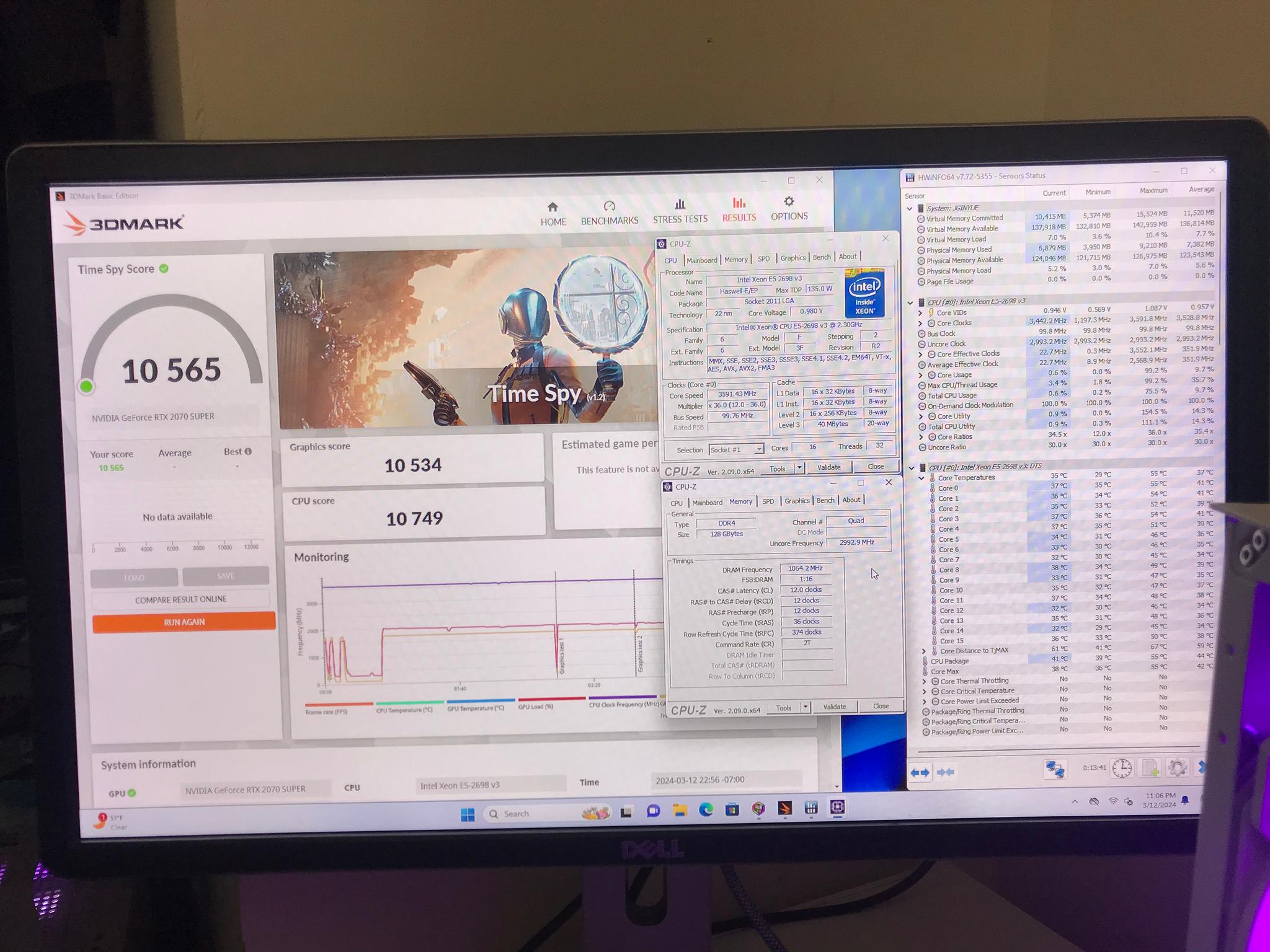 i9xeon 16c/32t 128GB RTX 2070 Super 8GB 1TB NVMe RGB Streaming/Gaming/ContentCreator PC Computer