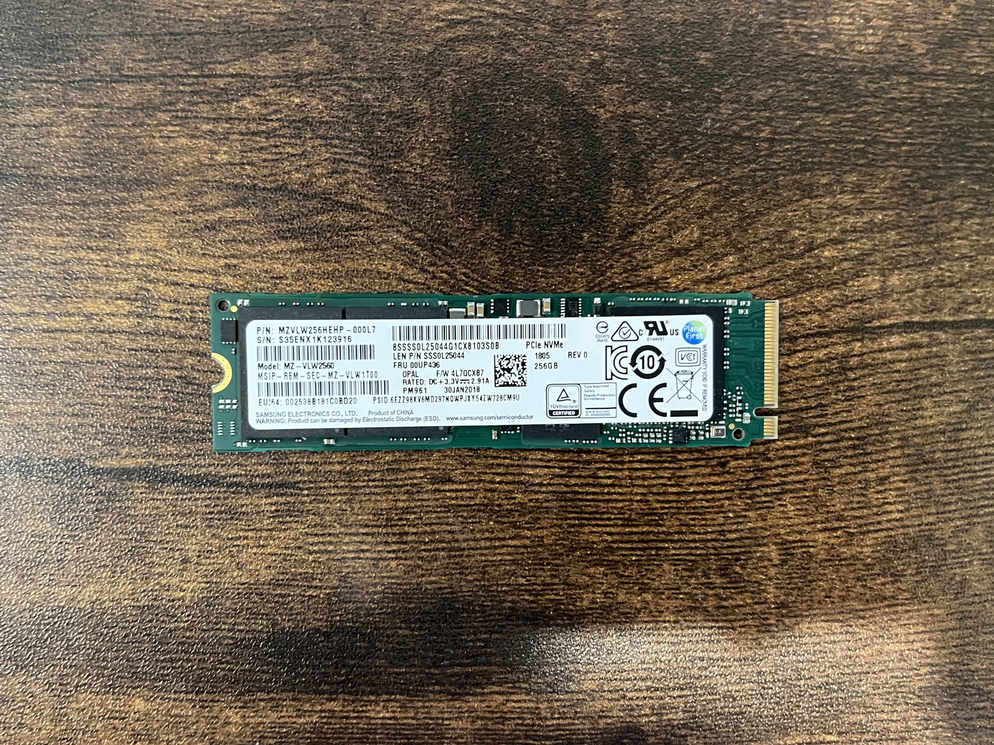 256GB Samsung 960 EVO OEM Version PCIe Gen 3.0x4.0 NVMe SSD - PM961