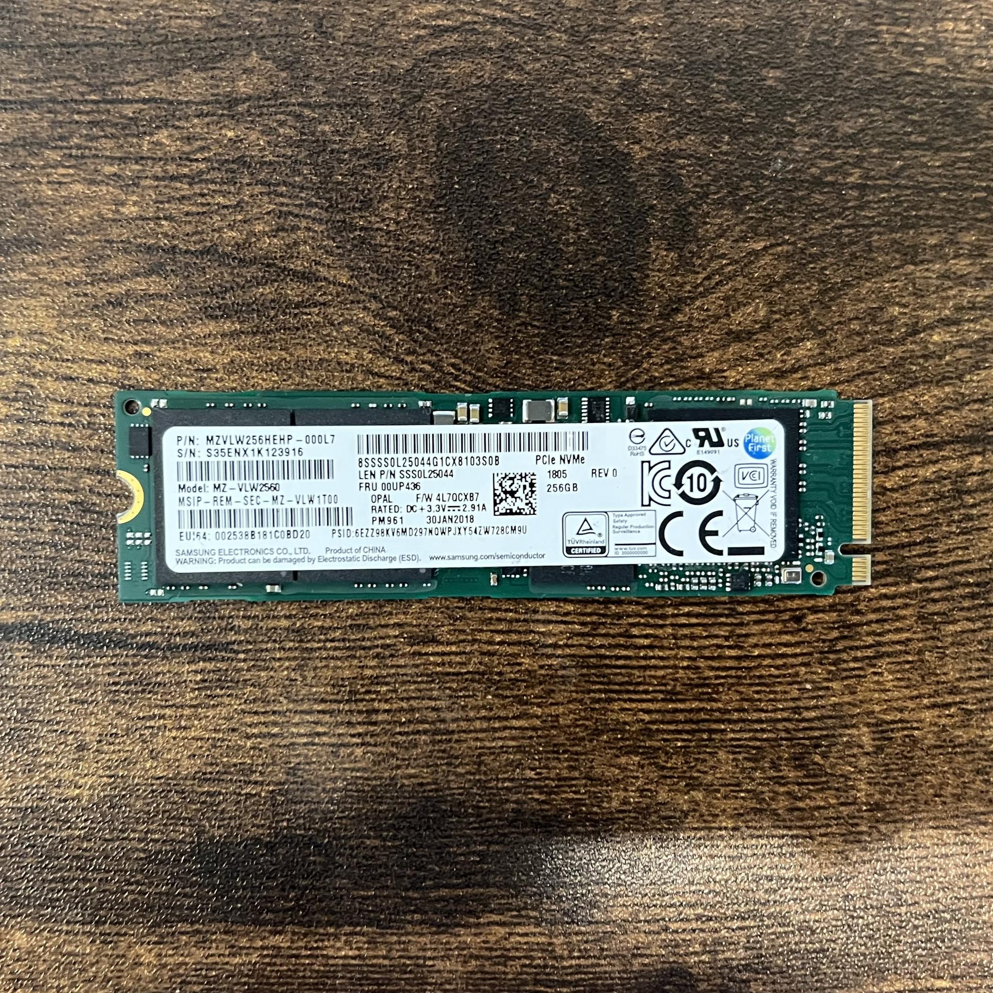 256GB Samsung 960 EVO OEM Version PCIe Gen 3.0x4.0 NVMe SSD - PM961