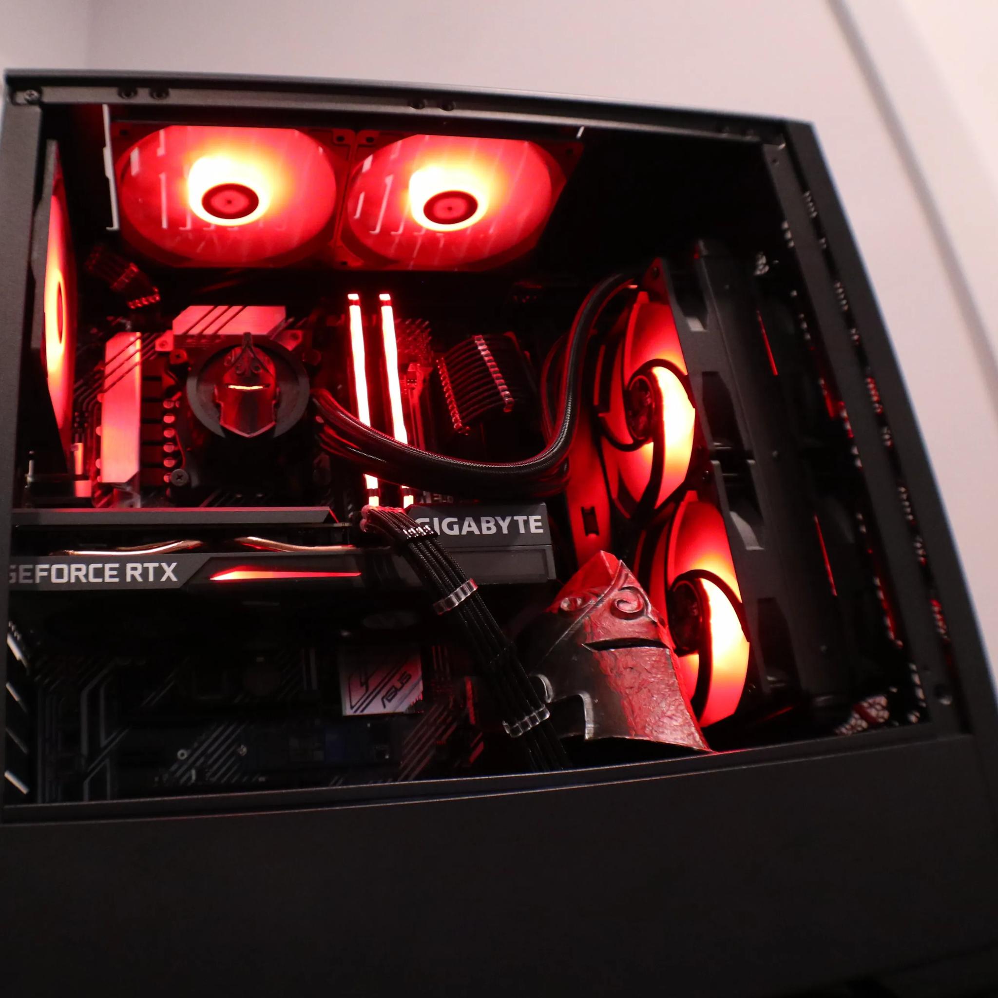 Red Knight Custom Gaming-PC RTX 3060 Ti/32GB Ram/i7 (Fortnite Themed Build) -Streamer Starter Pack!
