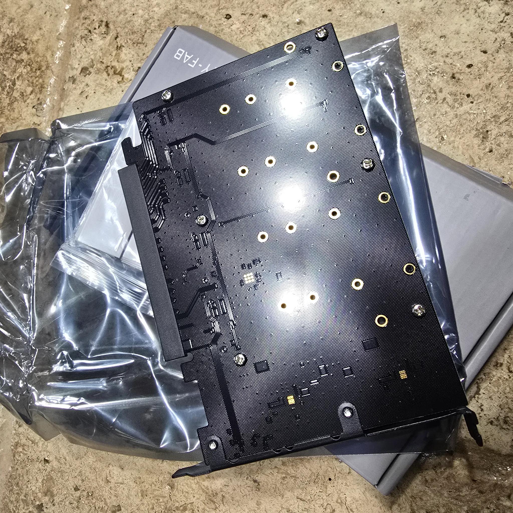 EZDIY-FAB Quad M.2 PCIe 4.0/3.0 X16 Expansion Cad with Heatsink Support 4 x PCIe NVME M.2 SSD RAID