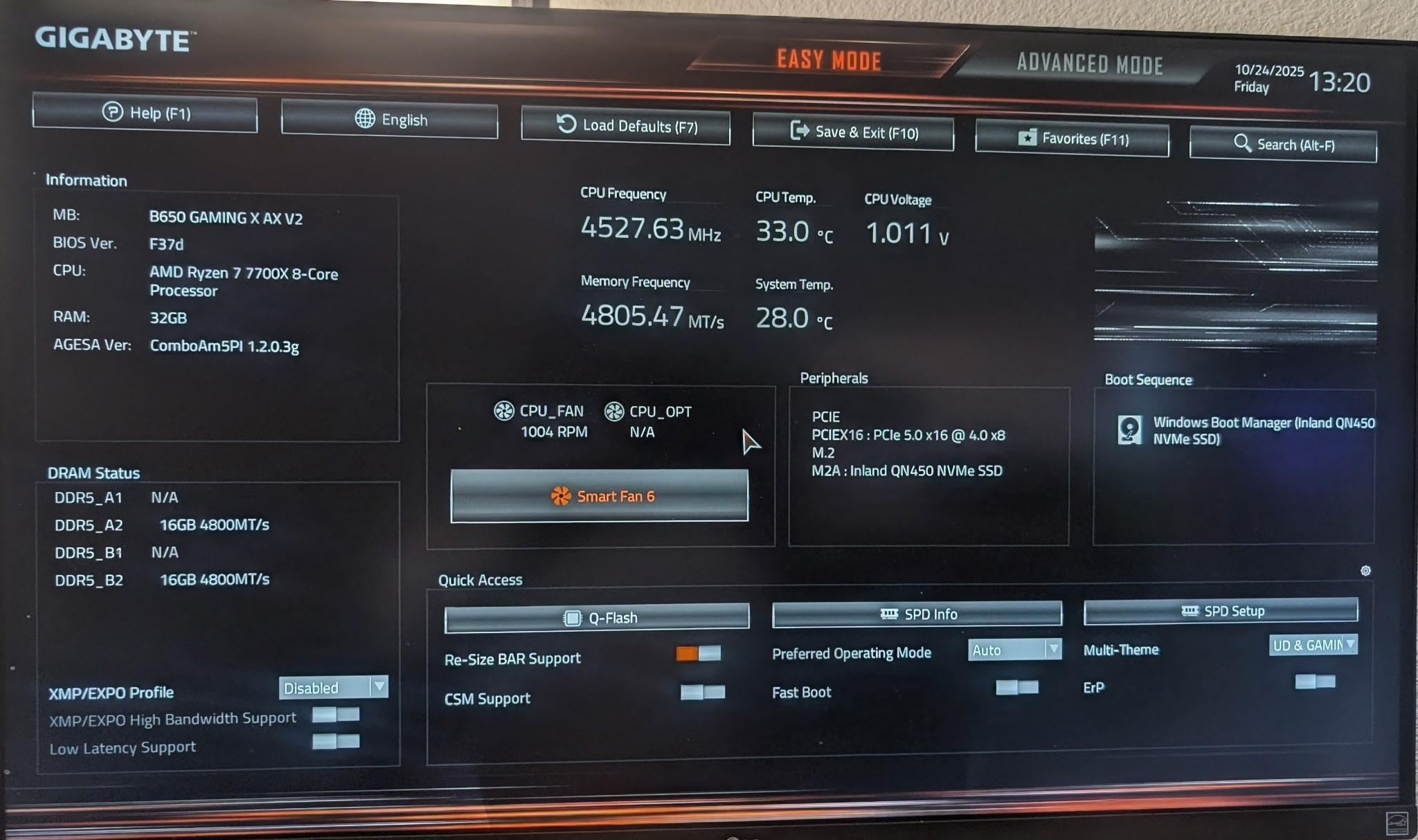 AMD Ryzen 7 7700X | RTX 5060Ti 16GB | 32GB DDR5 | 1TB NVMe SSD | Wifi | Windows 11 | Gaming PC